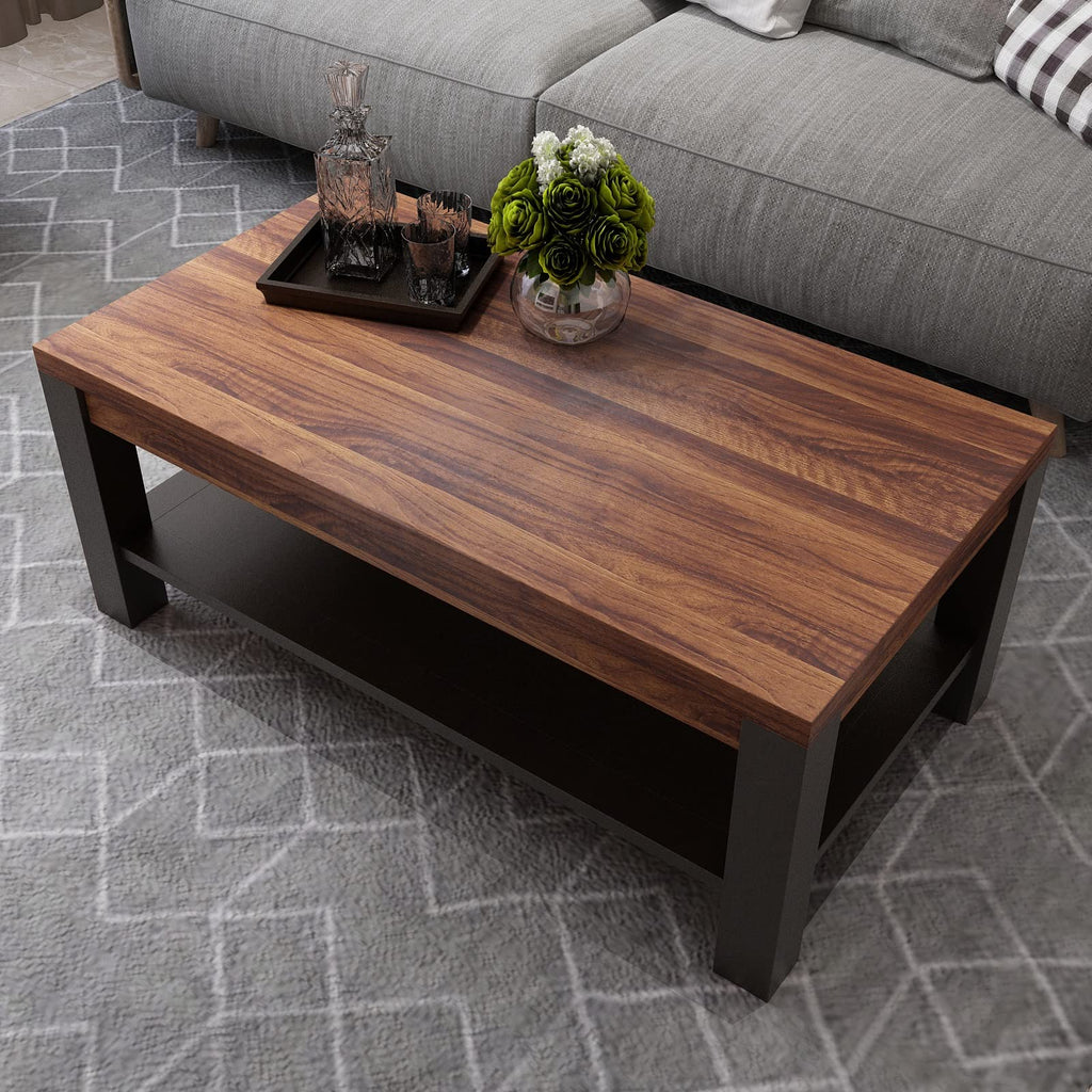 Decotalk Wood Contact Paper Wood Grain Contact Paper for Countertops Walnut Wood Countertop Vinyl Wrap Peel and Stick Wallpaper Dark Brown Wood Self Adhesive Contact Papers for Cabinets 12x120 inch