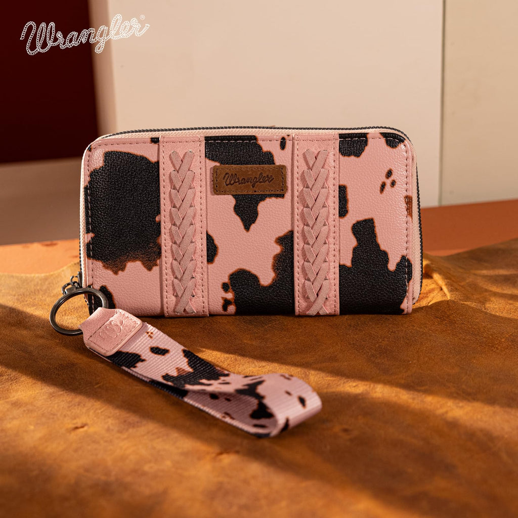 Wrangler Wallet Purse for Women Western Aztec Clutch Wristlet Wallet with Credit Card Holder