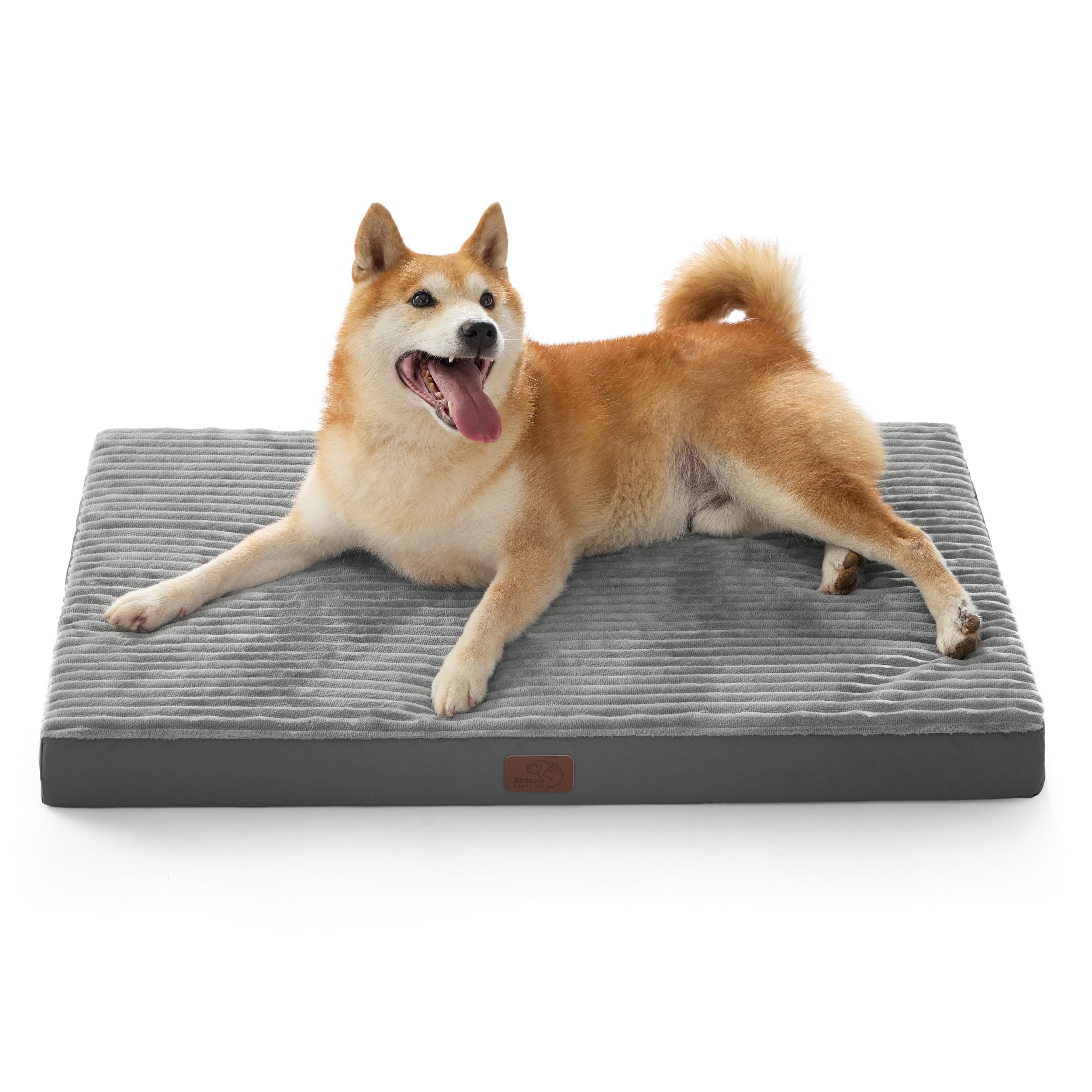 Bedsure ComfyFleece Dog Bed for Small Dogs - Orthopedic Pet Beds with Removable Washable Cover, NOT Waterproof Egg Crate Foam Puppy Mat, Suitable for Pet Up to 20 lbs, 23"x17"x2.8", NOT for Chewers