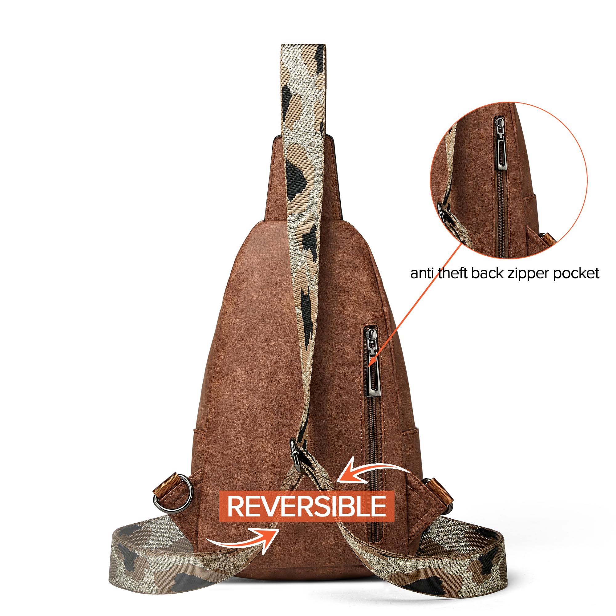 Sling Bag Crossbody Bags for Women Small Cross Body Bag Fanny Packs Chest Sling Purse for Daily Travel Leisure Sport