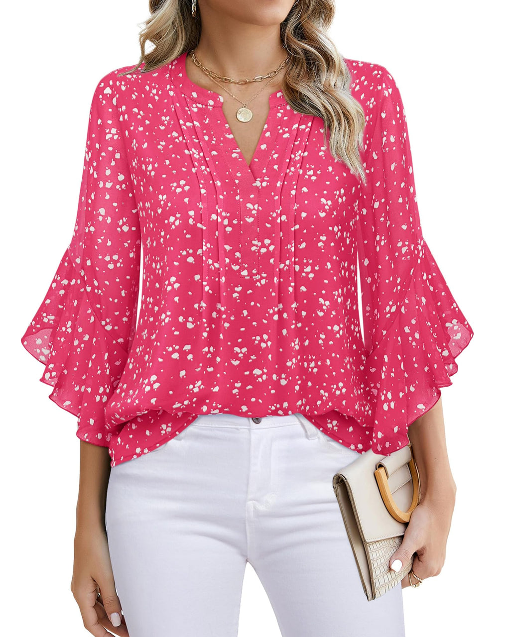 Timeson Women's 3/4 Sleeve Top | Dressy, Casual