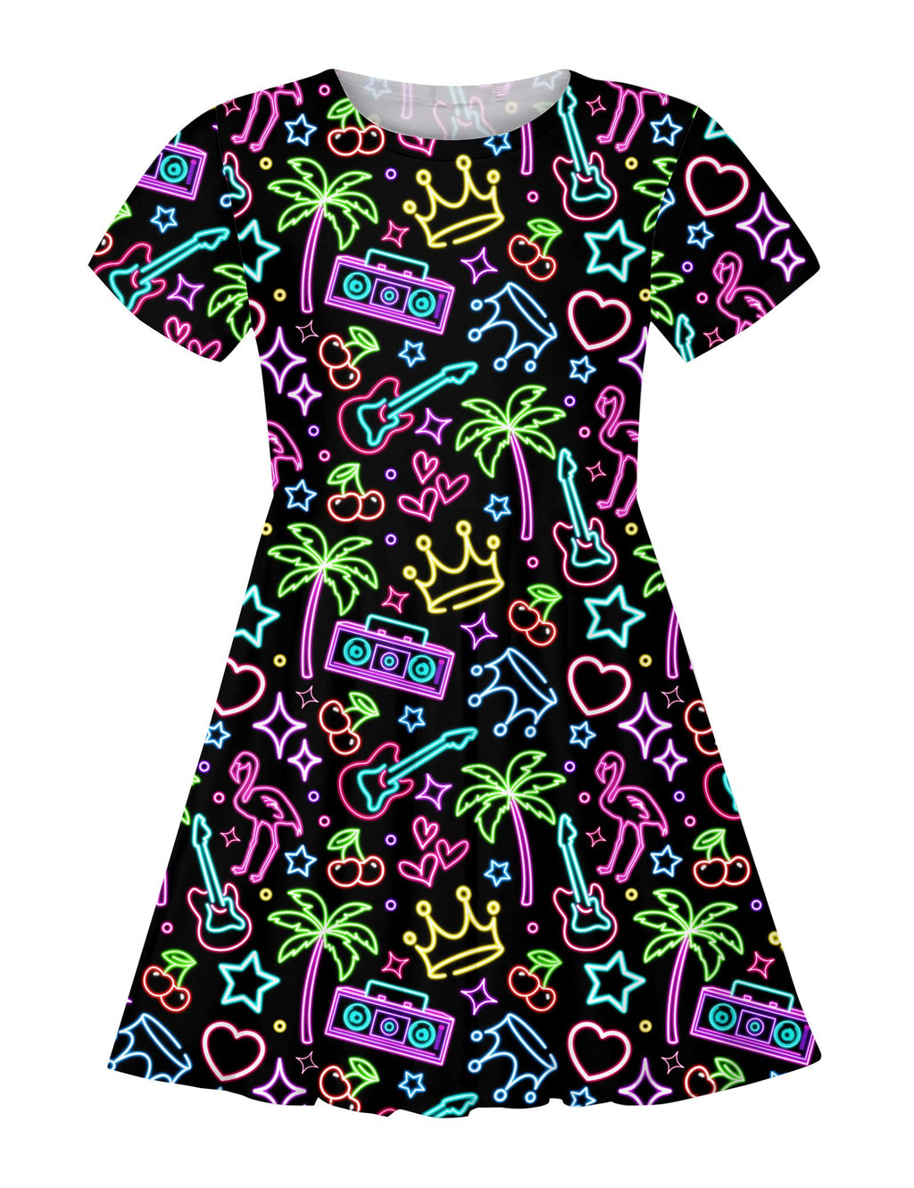 ALISISTER Little Girls Dress Short Sleeve Toddler Summer Sundress 2-9T