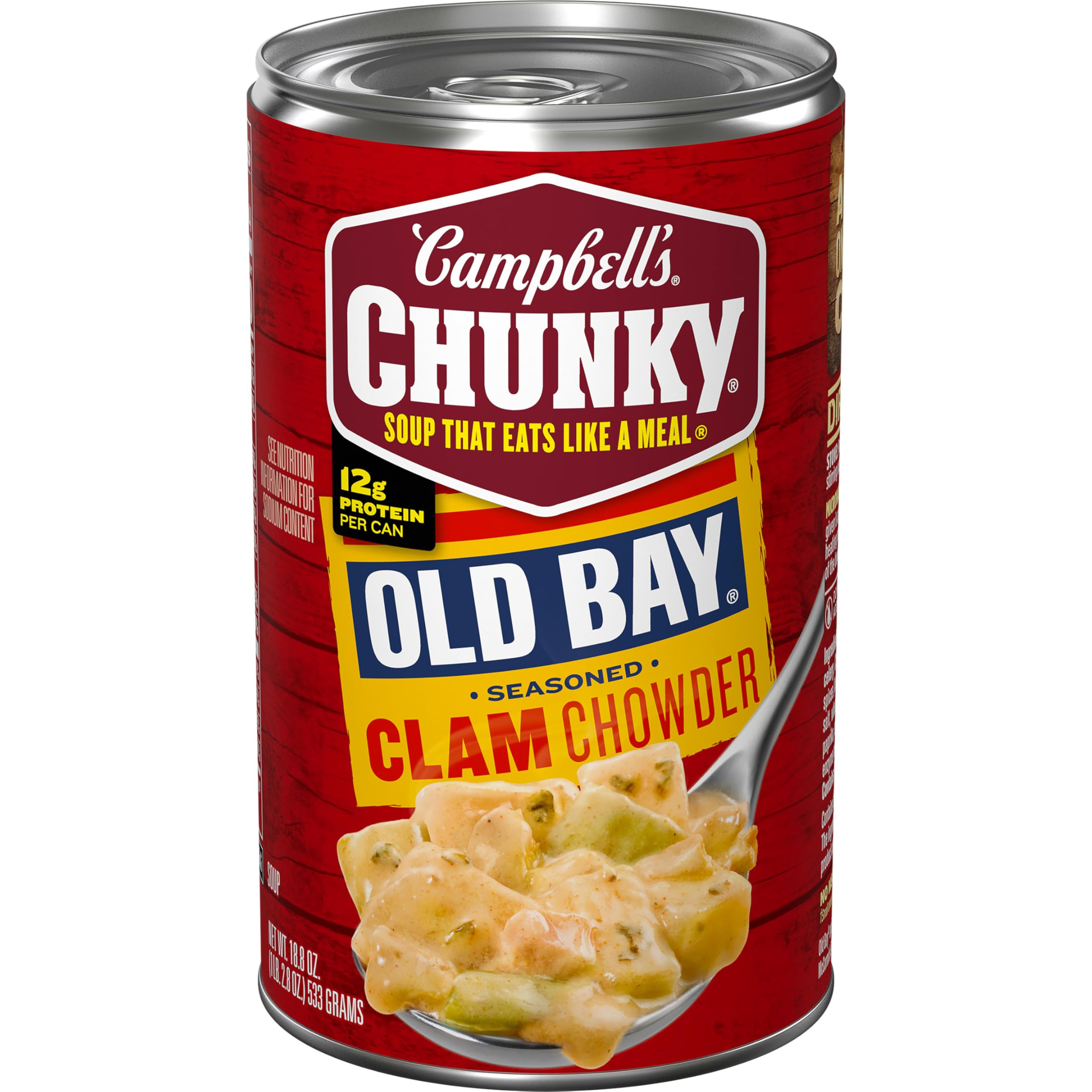Campbell's Chunky Soup, Healthy Request New England Clam Chowder, 18.8 Ounce Can (Case Of 12)