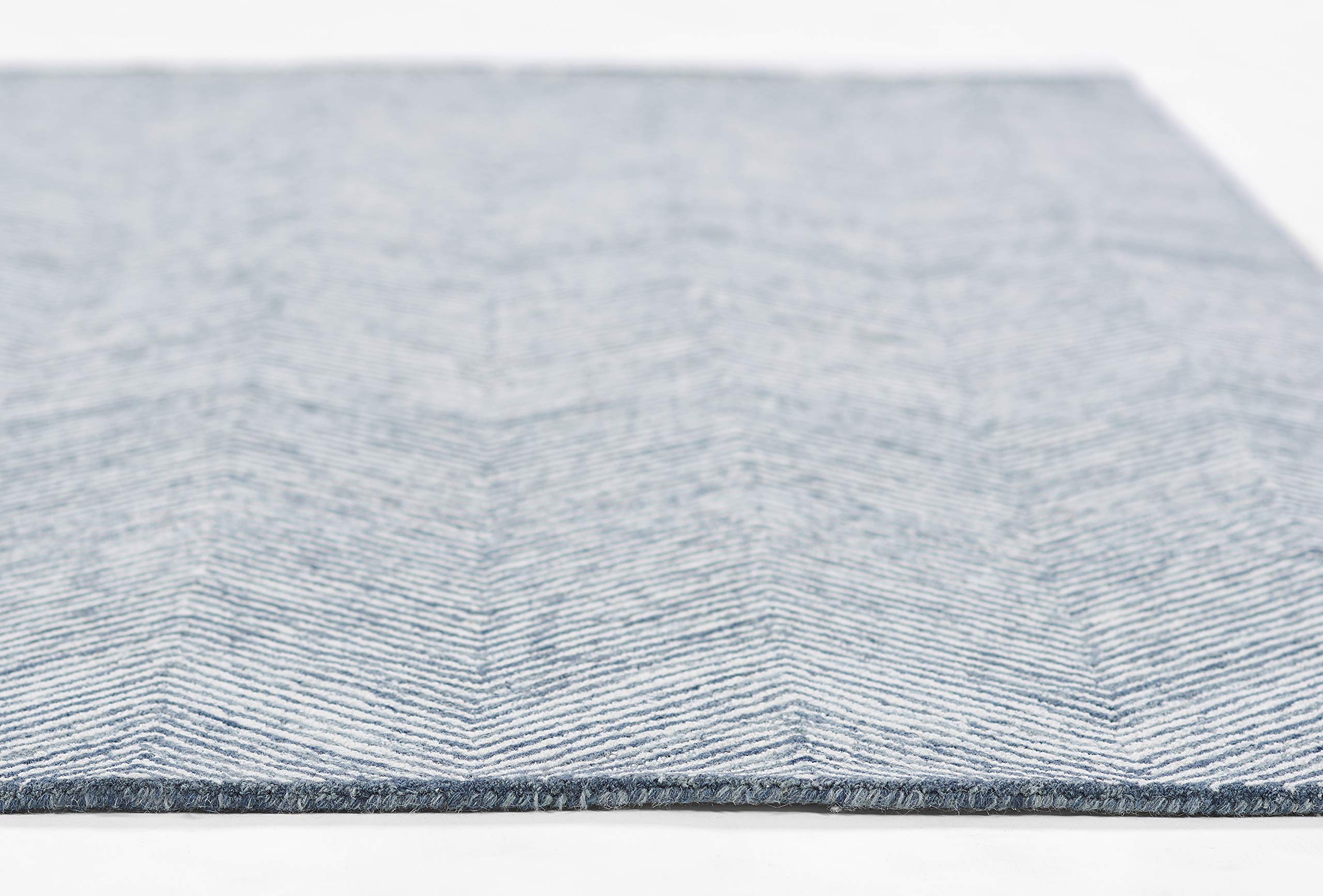 Momeni Charles Wool Hand Tufted Contemporary Indoor Area Rug, Blue, 2' X 3'
