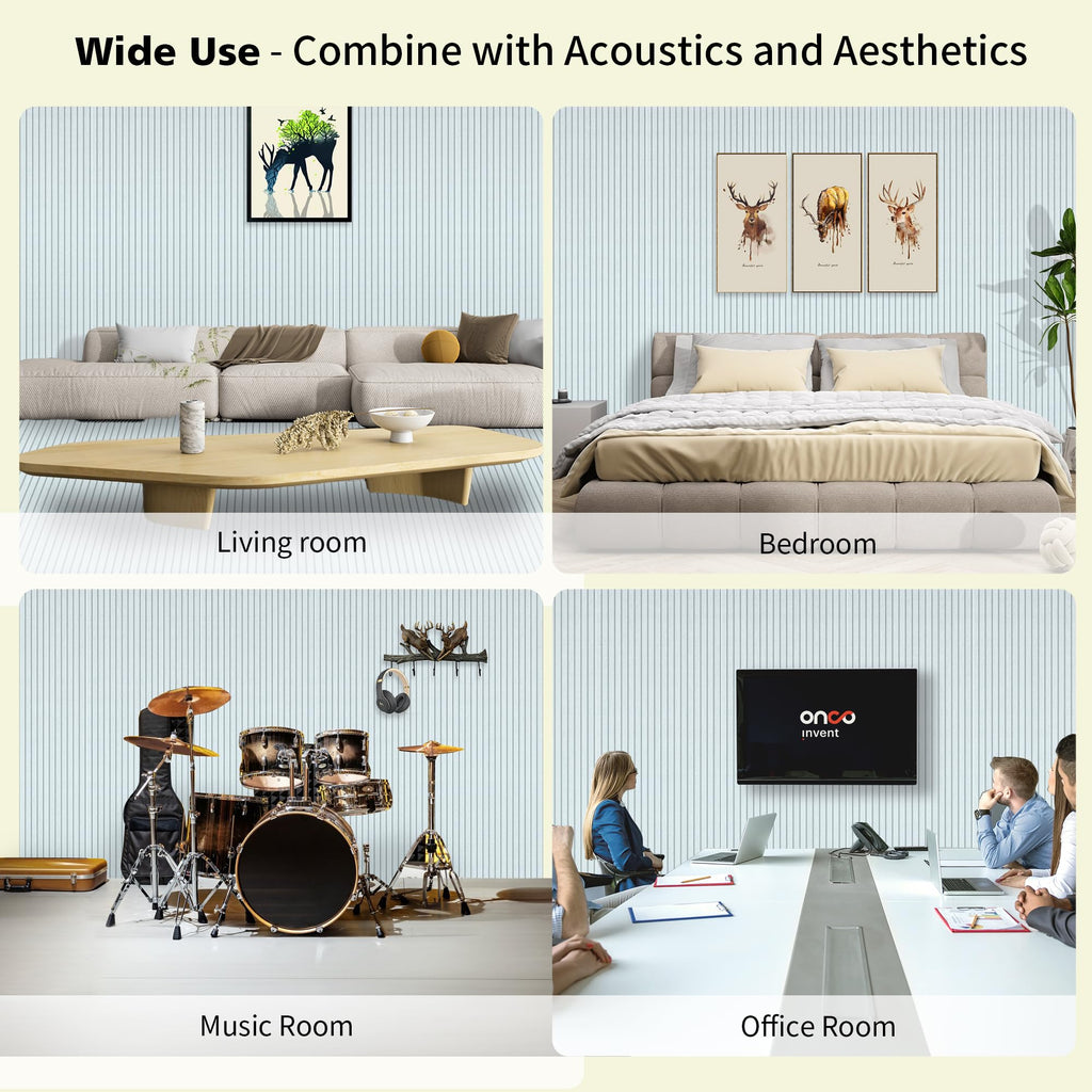 Art Acoustic Panels for Wall,5 Pack Sound Absorbing Panels,47.2” x 23.6” Soundproof Wall Panels,High-Density Acoustic Wall Panels,Decorative Sound Panels with Wood-Look