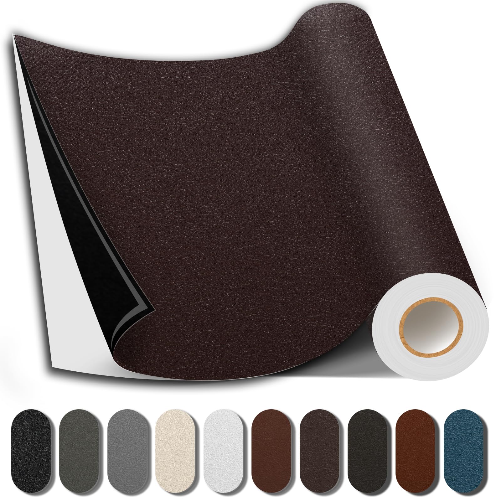 Shagoom Leather Repair Patch, Repair Patch Self Adhesive Waterproof, DIY Large Vinyl Patches for Couches, Furniture, Kitchen Cabinets, Wall （Beige, 3.5X79 Inch）
