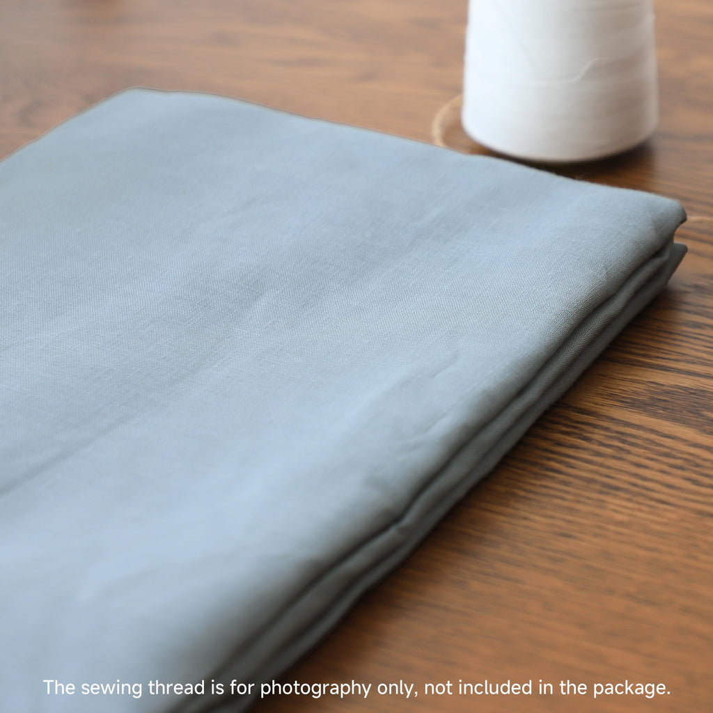 Simple&Opulence 100% Nature Pure Linen Fabric 78 Inch by The Yard, Plain Solid Color Linen Fabric for Sewing, Embroidery, Clothing, Needlework, Bag, Tablecloths, Garments Craft Accessories(Dusty Blue)