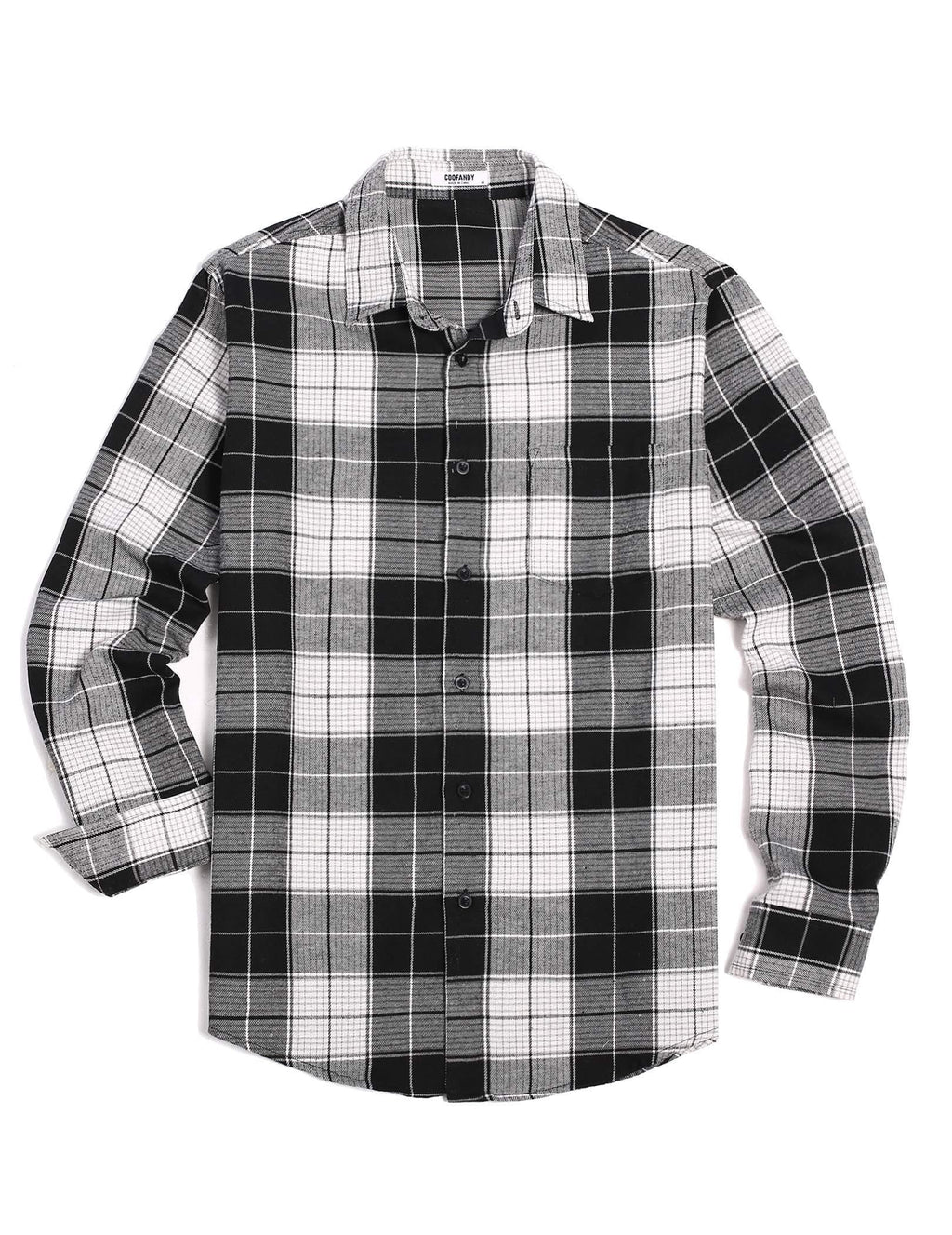 COOFANDY Mens Flannel Shirts Long Sleeve Button Down Shirt with Pocket Casual Shirts Work Shirts for Men