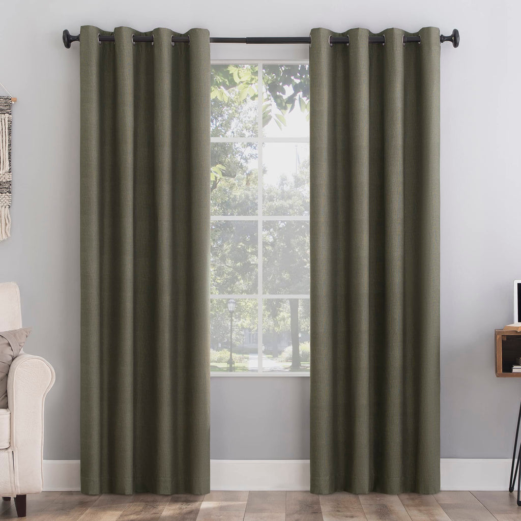 Sun Zero Columbia Thermal Insulated 100% Blackout Grommet Curtain Single Panel, 50" x 63", Cedar Orange