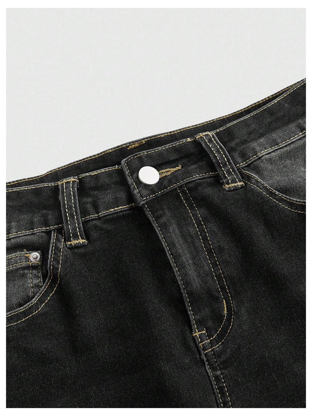 MakeMeChic Women's Bell Bottom Jeans Stretchy Flared Jeans Embroidered Y2K High Waist Denim Pants