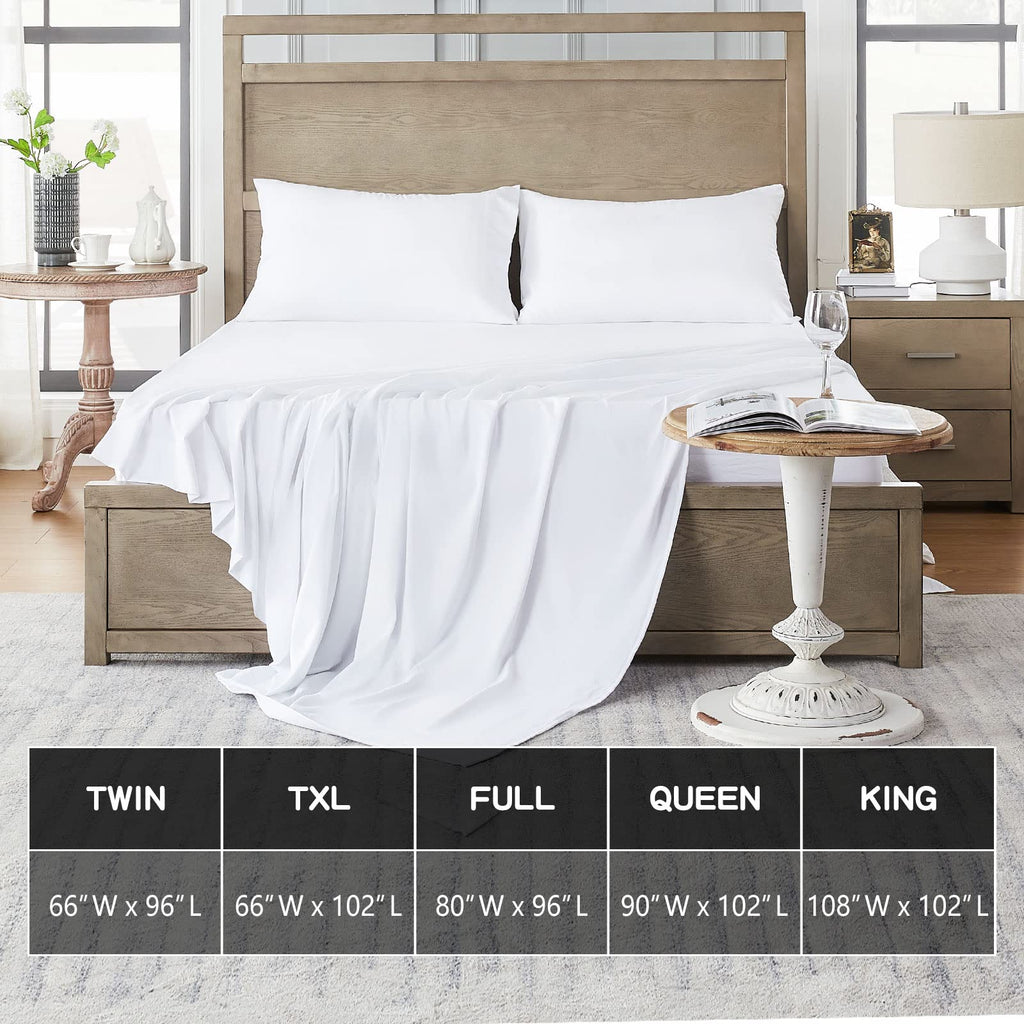 FreshCulture Twin XL Flat Sheet - Hotel Quality Twin XL Flat Sheet Only - Brushed Microfiber Top Sheet - Ultra Soft & Breathable - Wrinkle-Free - Easy Care - Single Flat Sheet (Twin XL, Beige)