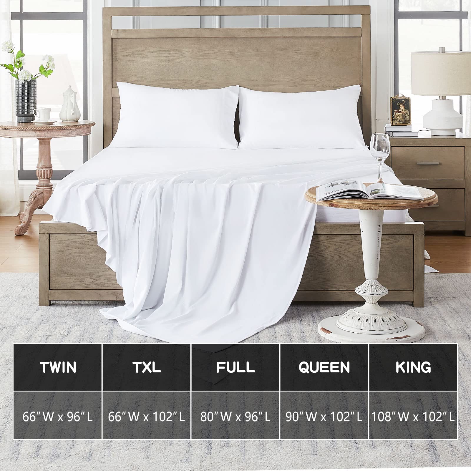 FreshCulture Twin XL Flat Sheet - Hotel Quality Twin XL Flat Sheet Only - Brushed Microfiber Top Sheet - Ultra Soft & Breathable - Wrinkle-Free - Easy Care - Single Flat Sheet (Twin XL, Beige)