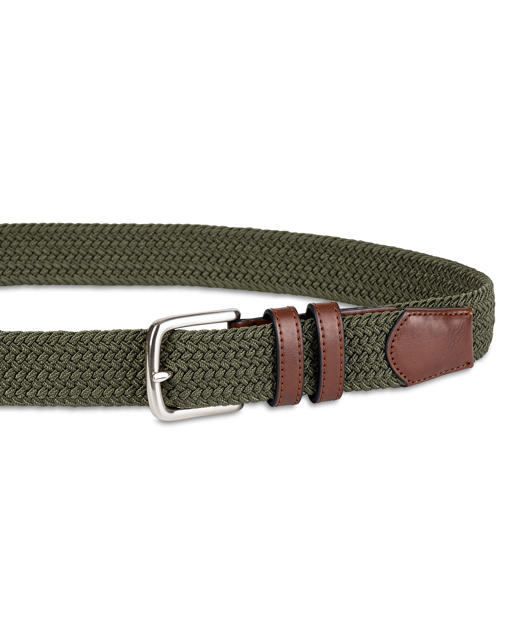 Amazon Essentials Men's Stretch Woven Braid Belt for Jeans