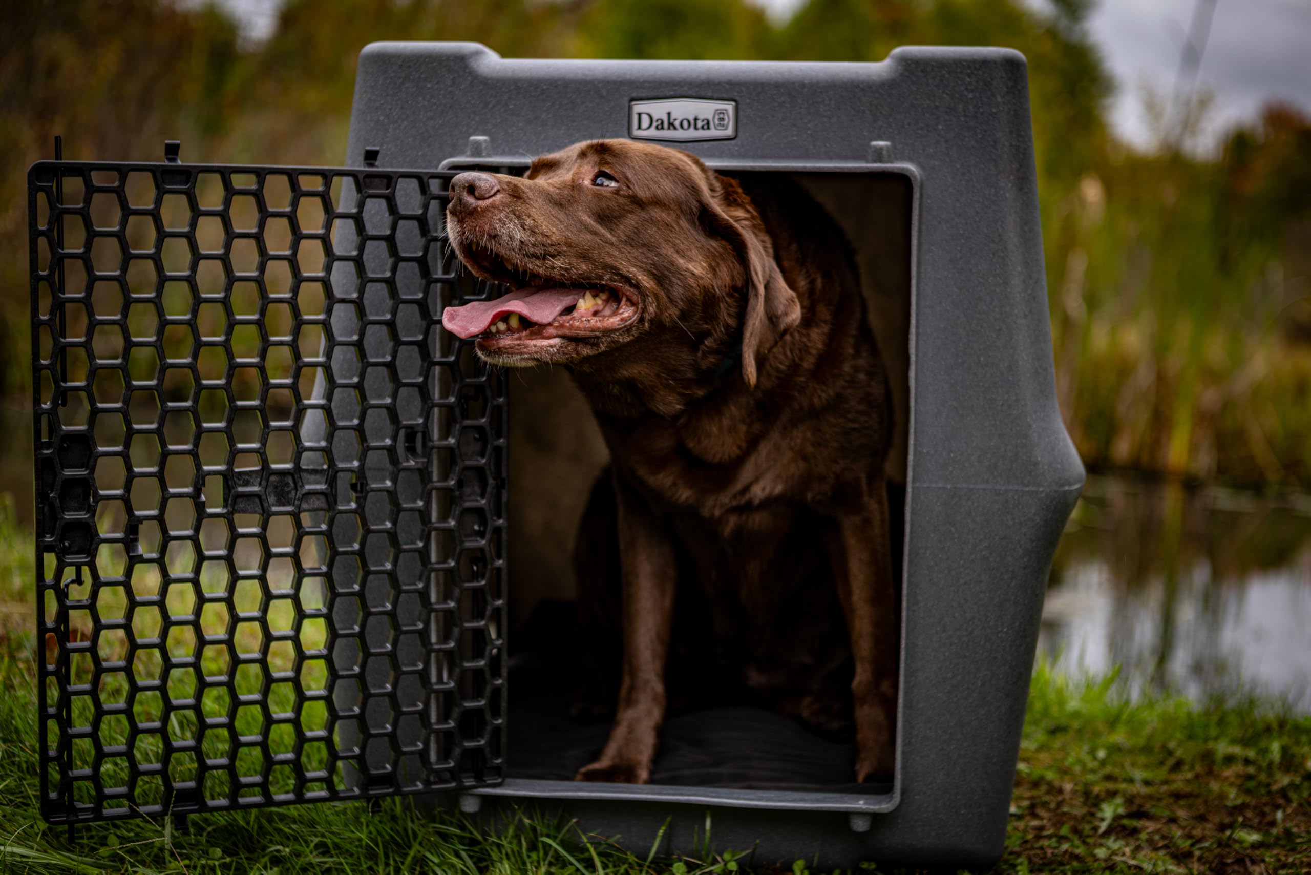 Dakota 283 Canine Rough and Tough Economy Dog Crate w/ Removable Two-Way Door - Heavy Duty Outdoor Kennel for Medium Breed Dogs (Coyote Granite, Intermediate)