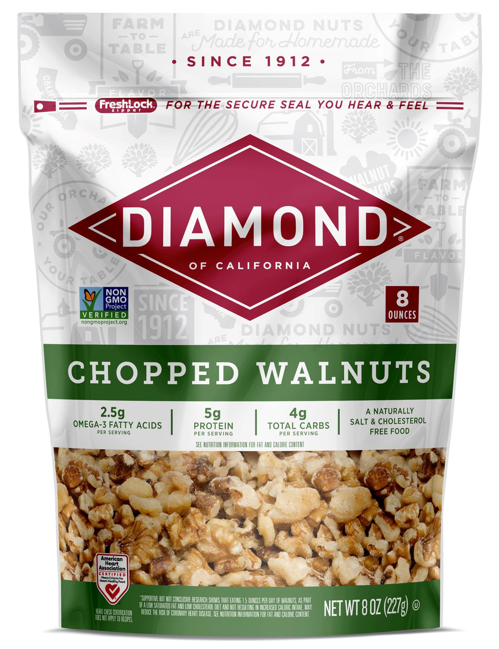Diamond of California Chopped Walnuts 8 oz