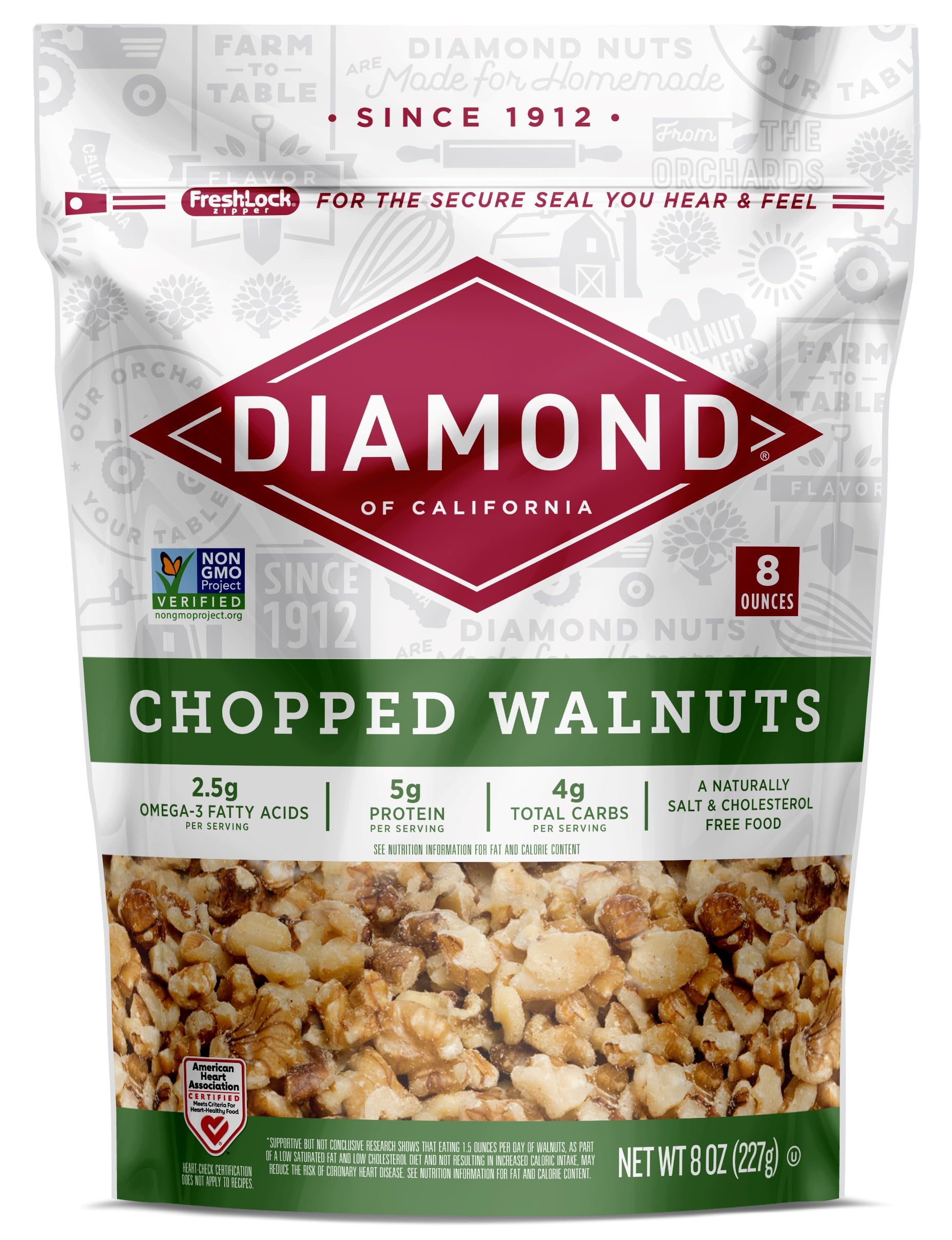 Diamond of California Chopped Walnuts 8 oz
