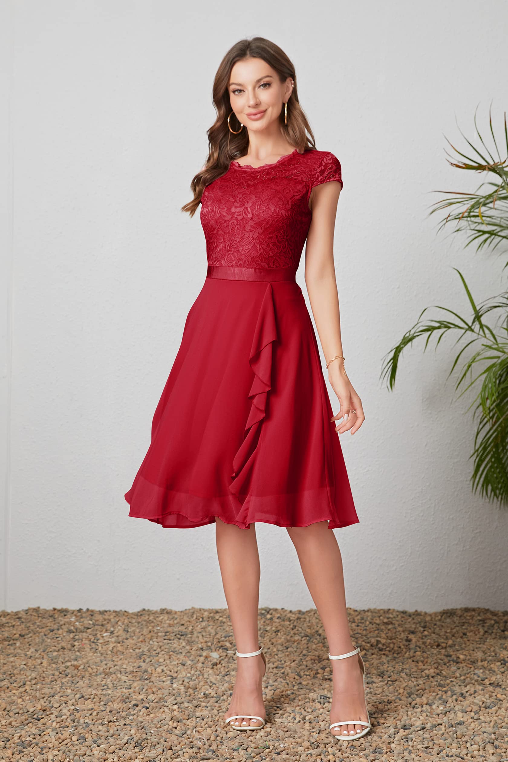 Women's Cocktail Dresses for Women Evening Party, Tea Party Dress for Women 2025 Wedding Guest Dress Prom Semi Formal Dress