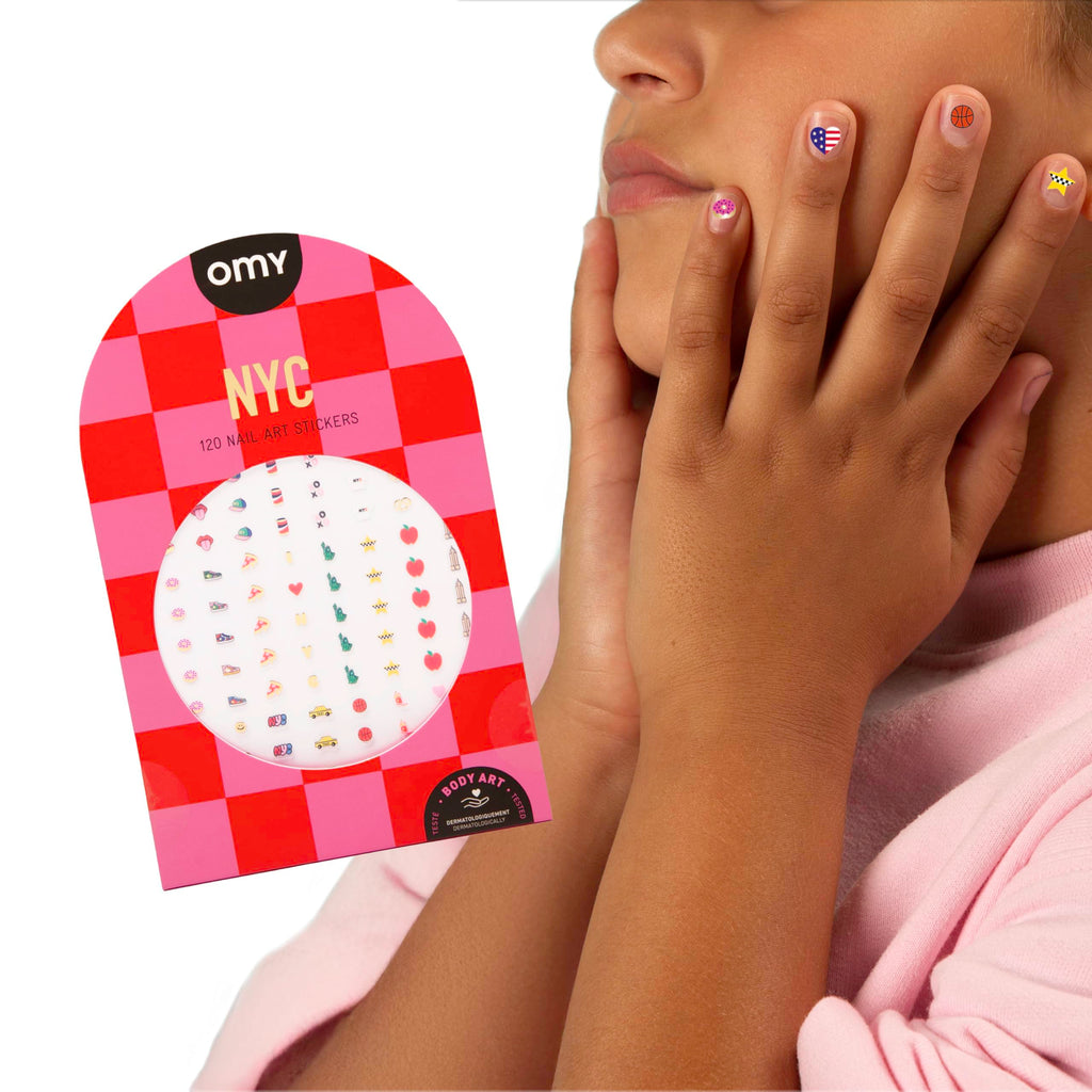 Omy Friends & Animals Nail Stickers for Kids - 200 Stickers, Waterproof, Durable, Fun, Creative Designs | Strong Enough to Last Through Hand Washing - Easy to Apply, Safe, Non-Toxic | Age 3 and Up