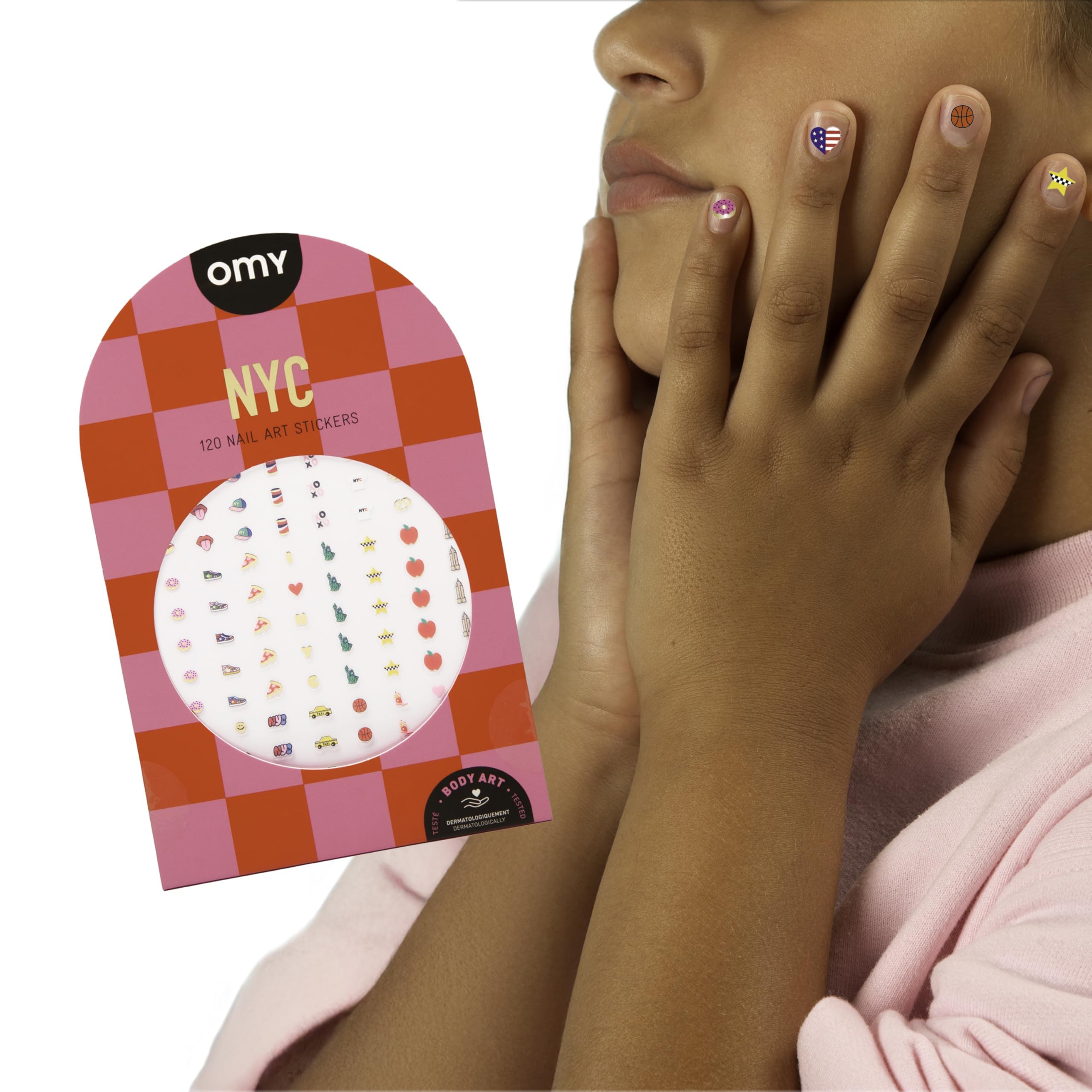 Omy Friends & Animals Nail Stickers for Kids - 200 Stickers, Waterproof, Durable, Fun, Creative Designs | Strong Enough to Last Through Hand Washing - Easy to Apply, Safe, Non-Toxic | Age 3 and Up