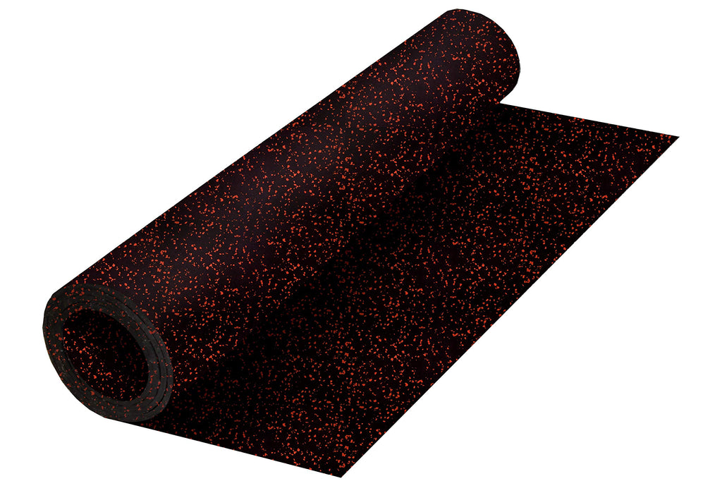 Playsafer Genaflex Rubber Gym Floor Mat, Heavy Duty Commercial Protective Gym Flooring Roll - 8mm Thick (10% Blue, 4' X 4')