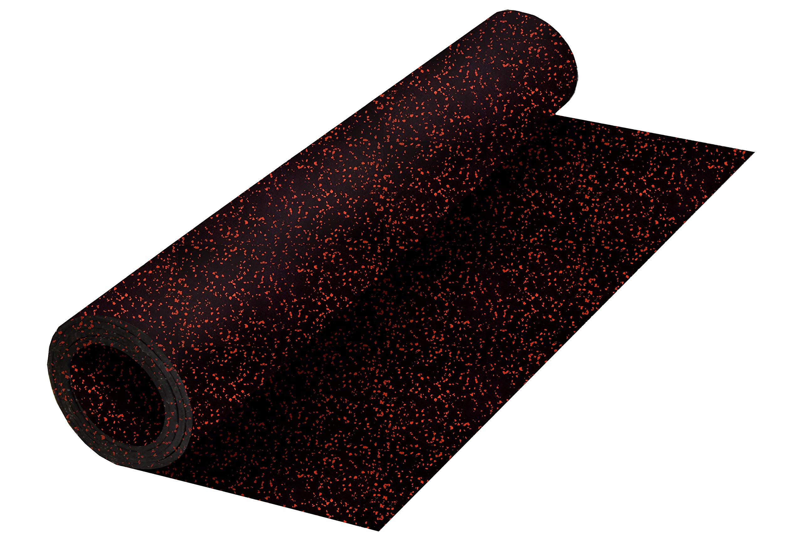 Playsafer Genaflex Rubber Gym Floor Mat, Heavy Duty Commercial Protective Gym Flooring Roll - 8mm Thick (10% Blue, 4' X 4')