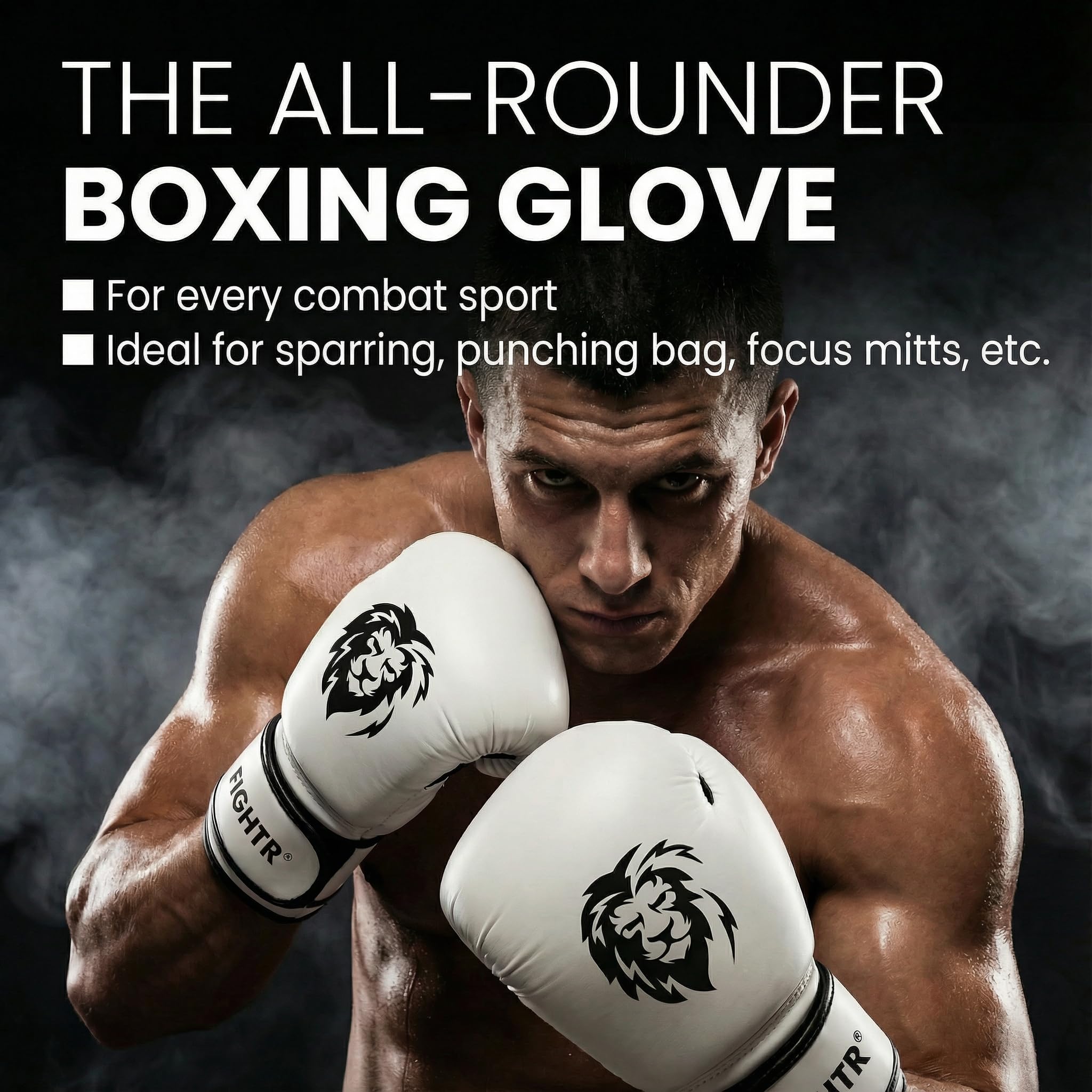 FIGHTR® Boxing Gloves - Maximum Protection & Stability | Boxing Gloves for Boxing, MMA, Muay Thai & Kickboxing | Sizes 8-16 oz