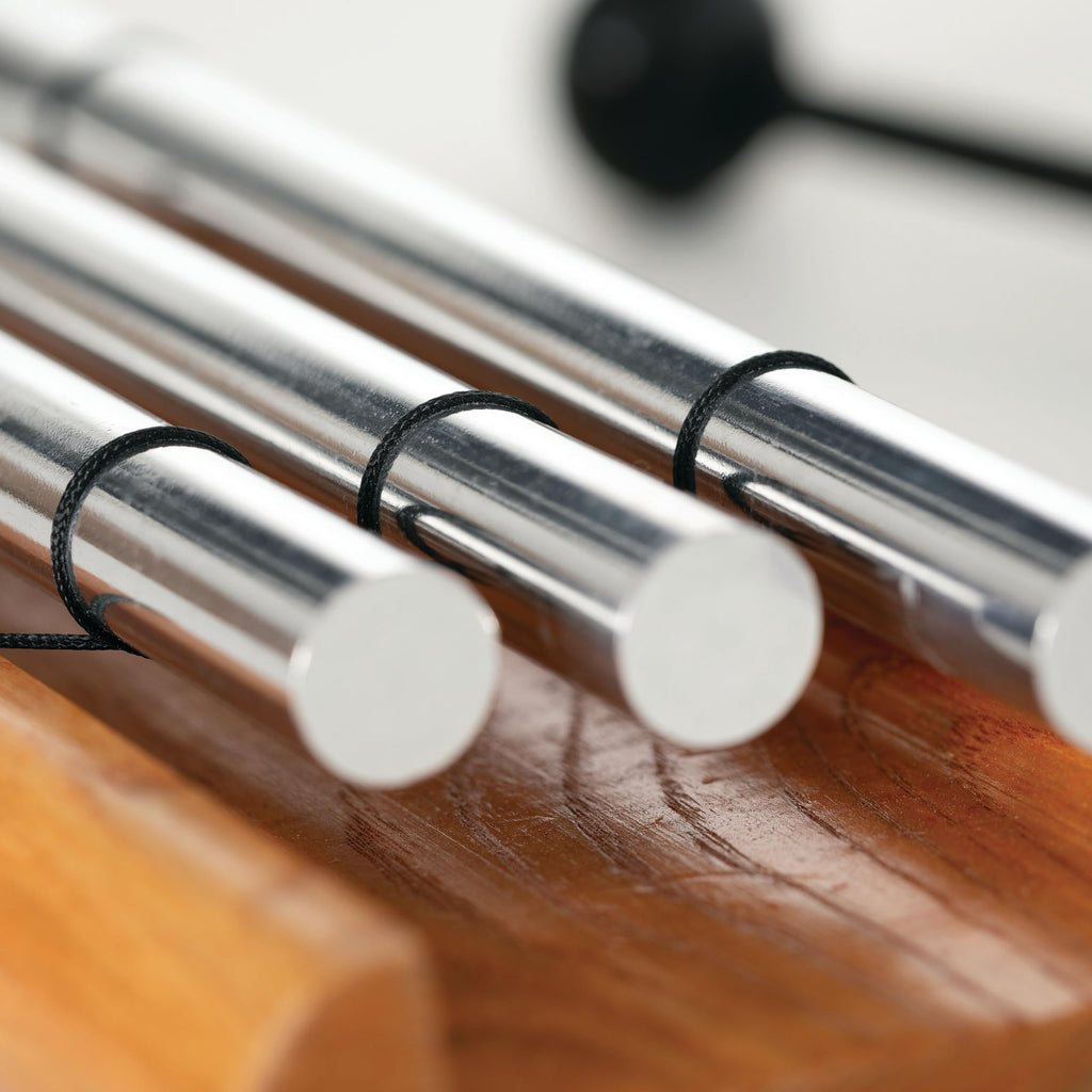 Woodstock Wind Chimes Zenergy Solo Hand Chime, Silver (7") Musically Tuned for Meditation, Yoga and Mindfulness, Bell Percussion Instrument For Teachers and Classrooms