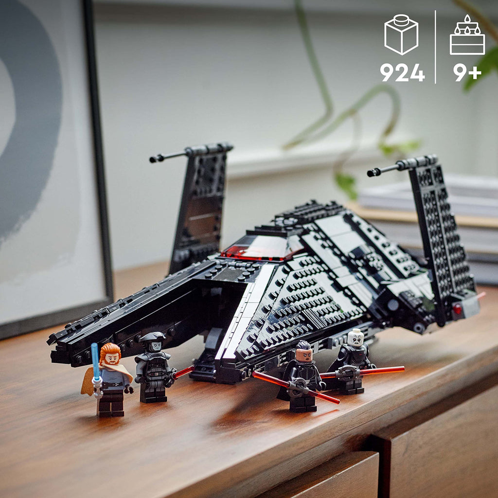LEGO Star Wars Inquisitor Transport Scythe 75336 Buildable Toy Starship, OBI-Wan Kenobi Set, Ben Kenobi Minifigure with Blue and Double-Bladed Red Lightsabers