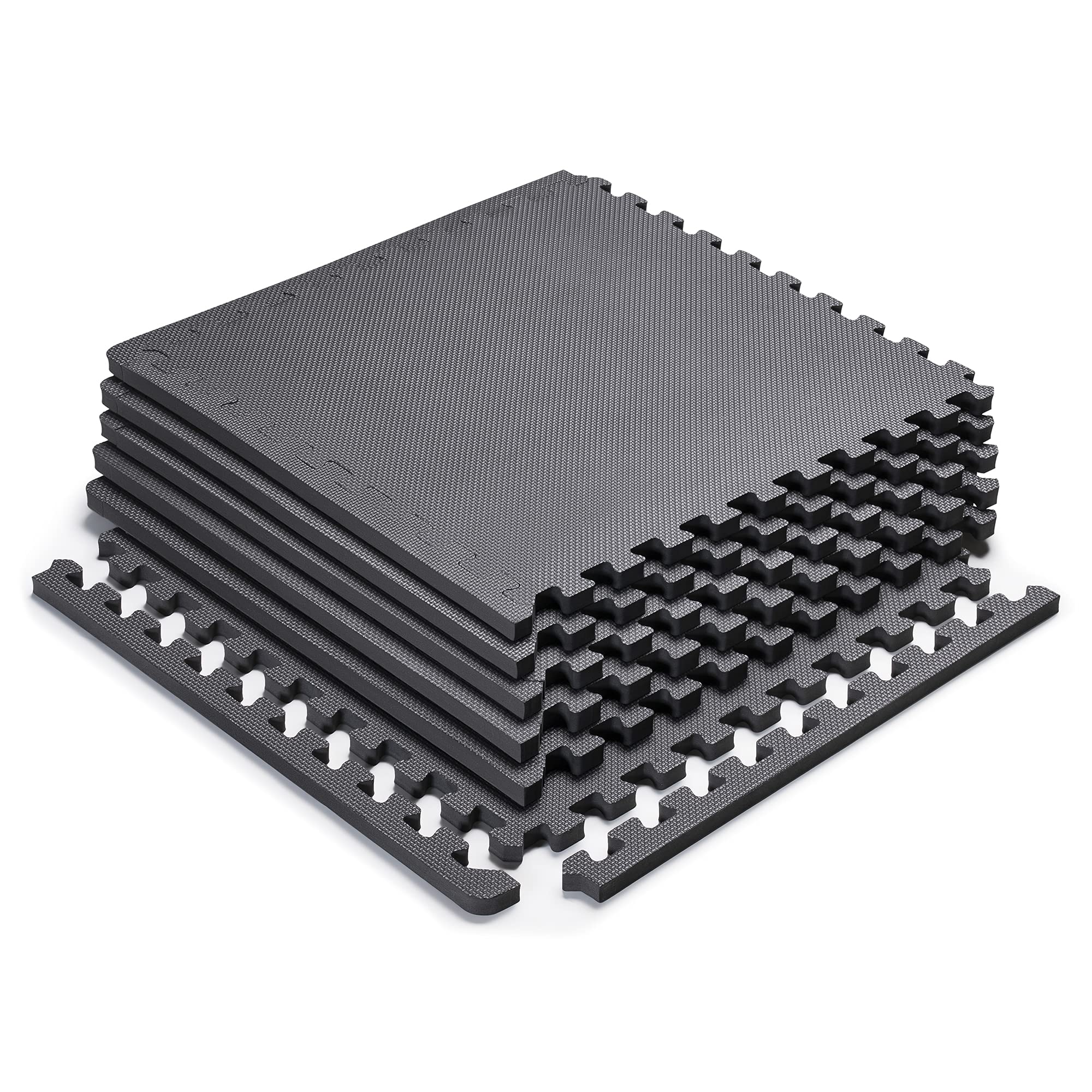 Marcy EVA Foam Interlocking Flooring Mat High Density Non-Slip Tiles for Fitness Equipment, Workout Cushion and Floor Protection