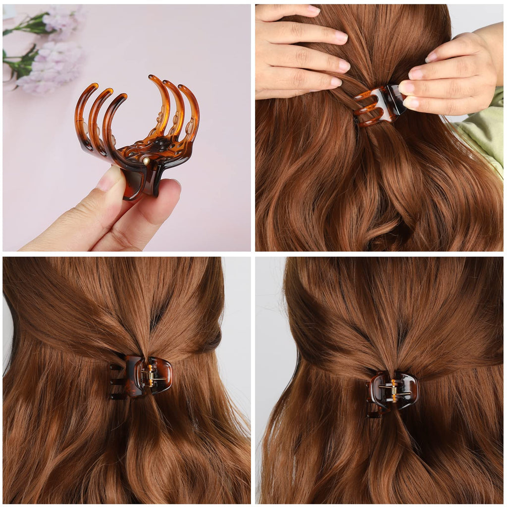 6 Pieces Morhom Jaw Clips, 1.3 Inch Hair Claw Clips for Thick or Medium Hair