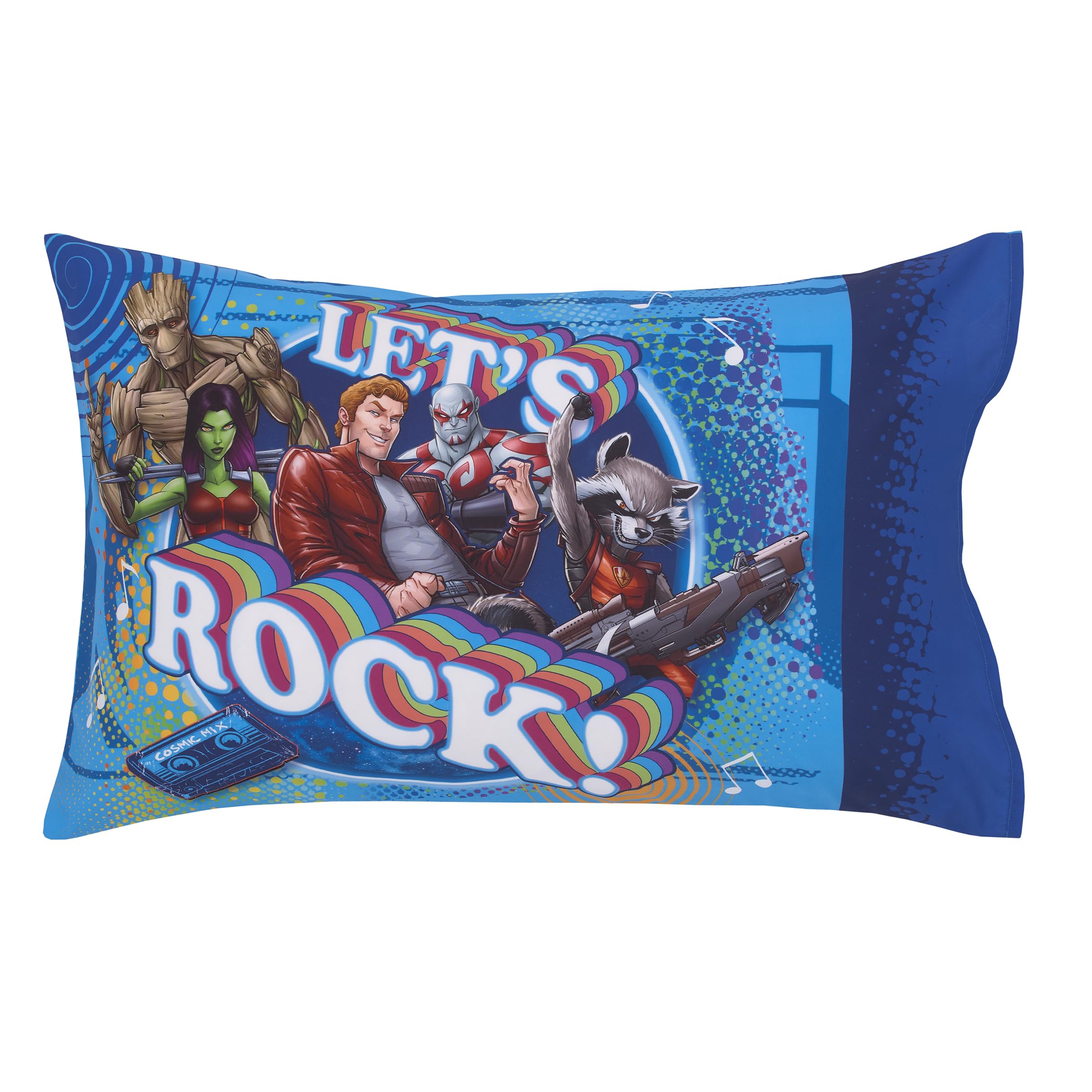NoJo Marvel The Avengers I Am A Hero Blue, Green, Red, and Yellow 4 Piece Toddler Bed Set - Comforter, Fitted Bottom Sheet, Flat Top Sheet, and Reversible Pillowcase