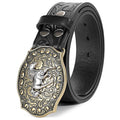 BELTROAD Western Leather Buckle Belt for Men Women Cowboy Cowgirl Mens Leather Belt for Jeans Christmas Men's Belt Gifts