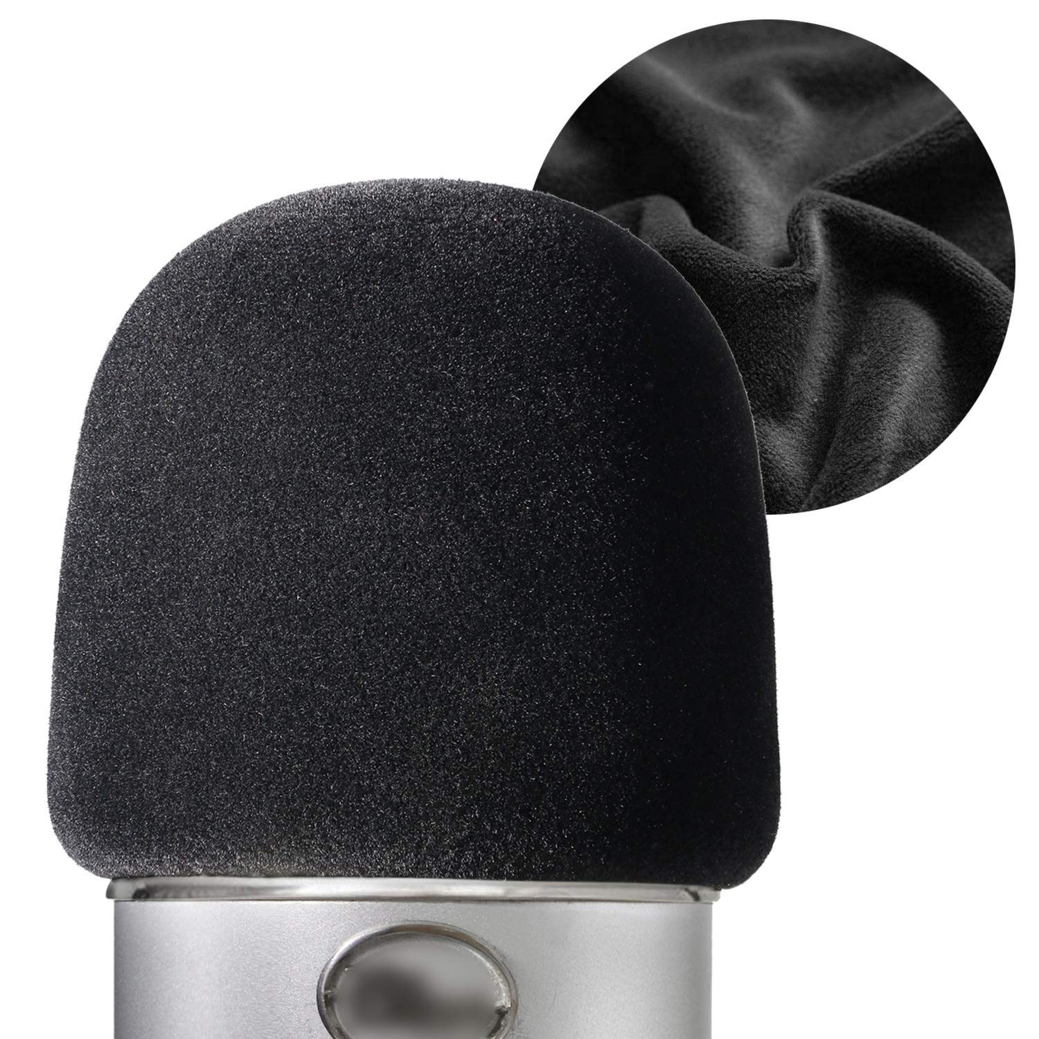 YOUSHARES 2PCS Blue Yeti Pop Filter for Blue Yeti Microphone, Yeti Foam Windscreen with Dead Cat Blue Yeti Mic Cover for Yeti Mic and Blue Yeti Pro USB Microphone
