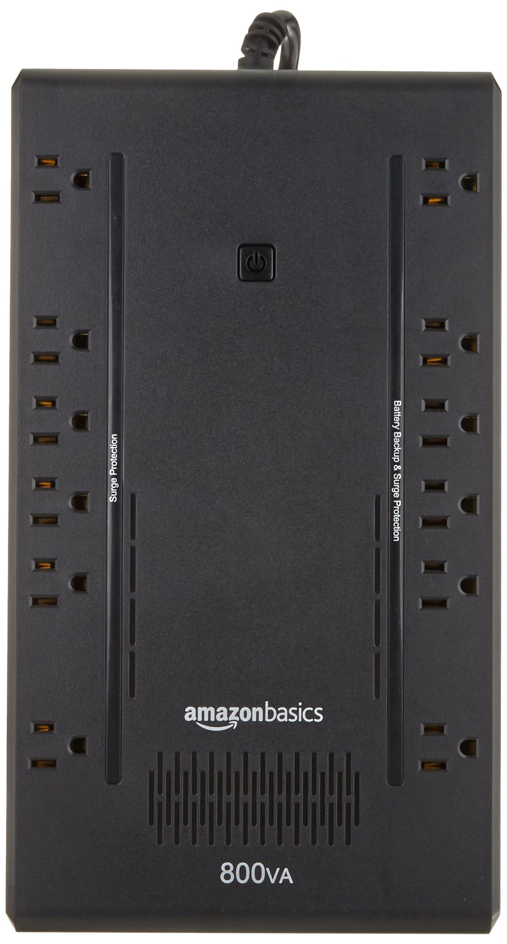 Amazon Basics UPS Battery Backup & Surge Protector, 400VA/255W, 6 Outlets, Uninterruptible Power Supply, Small Compact Size, Black
