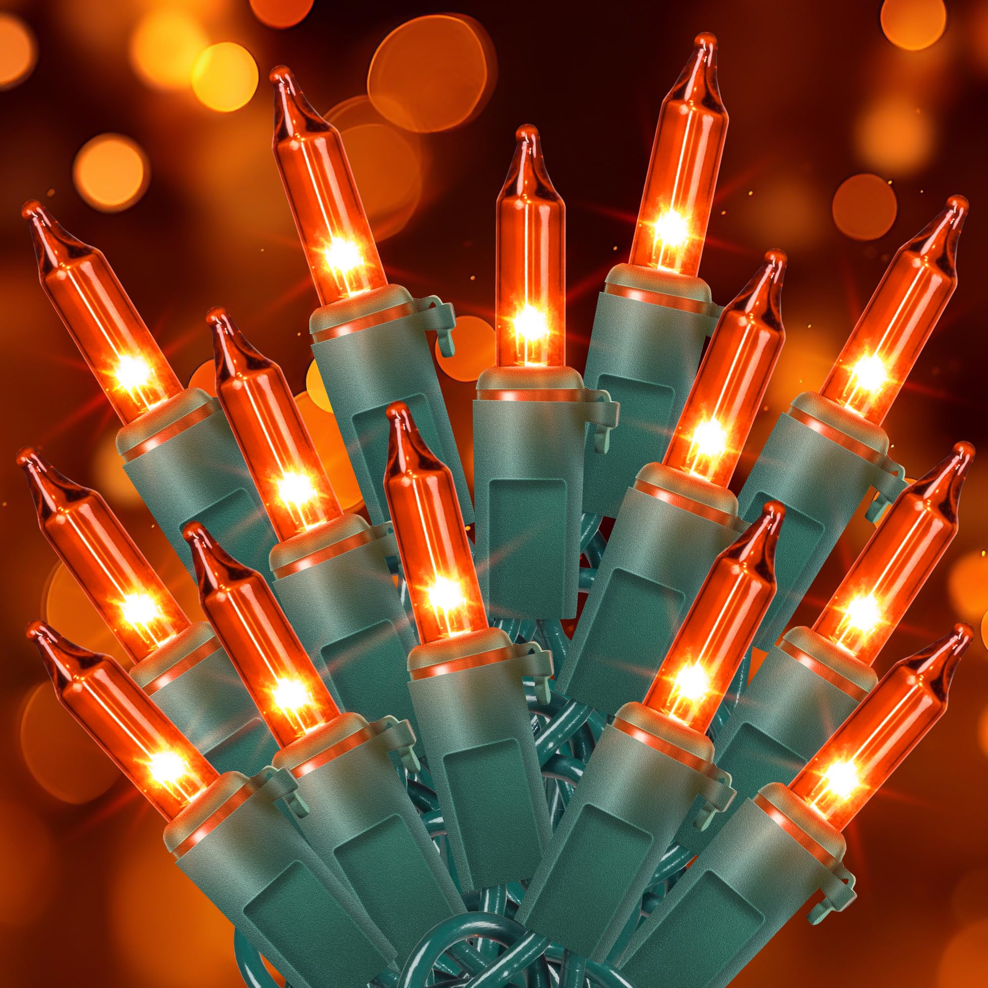 Christmas Lights Indoor Outdoor, 2PACK 13FT 50-count Lights Incandescent Mini valentine's day String Light, 120V Certified Green Wire Light for Xmas Tree, Patio, Holiday, Party, Home, Garden Decor,Red