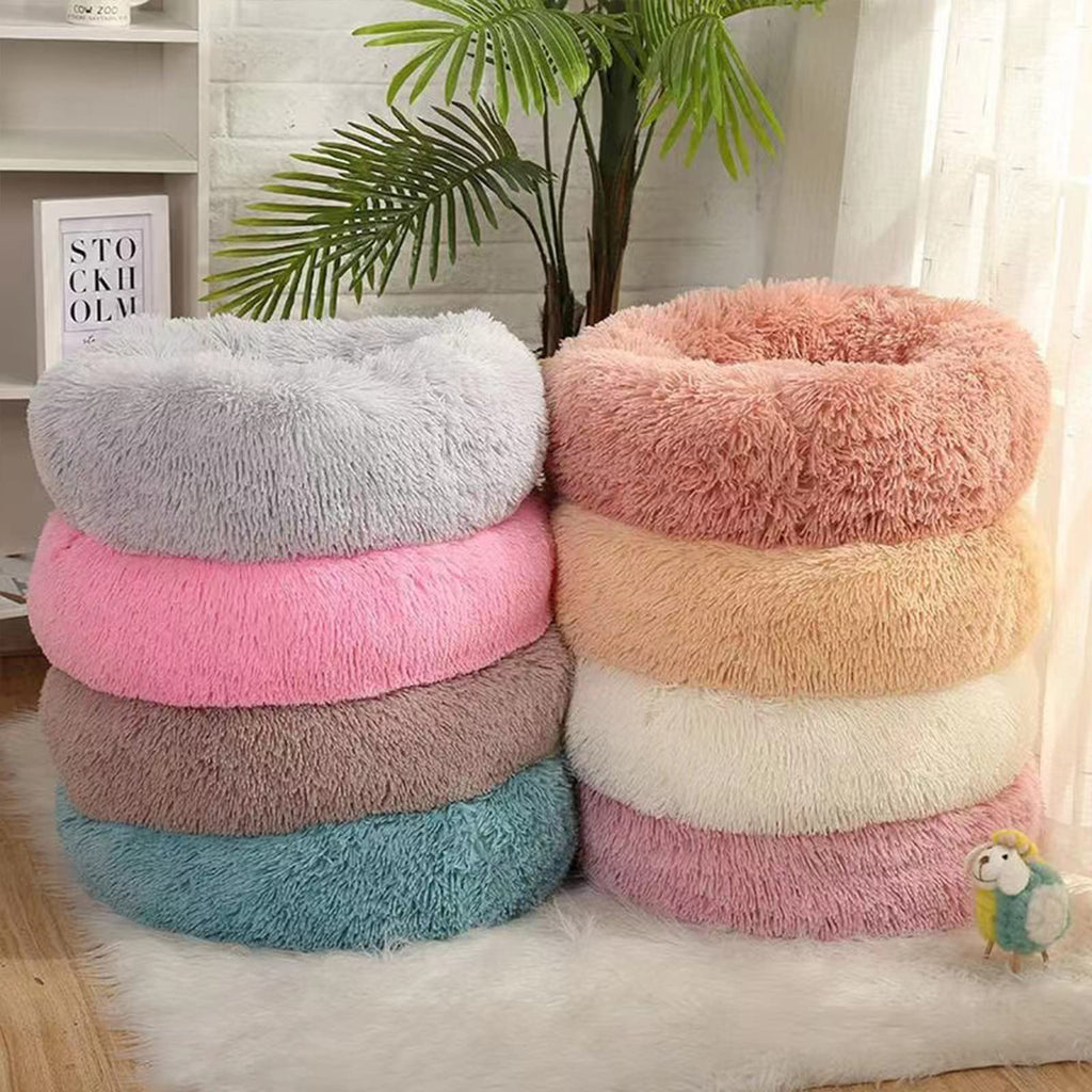 Nisrada Cat Beds for Indoor Cats,15.7 Inch Small Cats Beds, Washable-Round Pet Bed for Puppy and Kitten with Slip-Resistant Bottom
