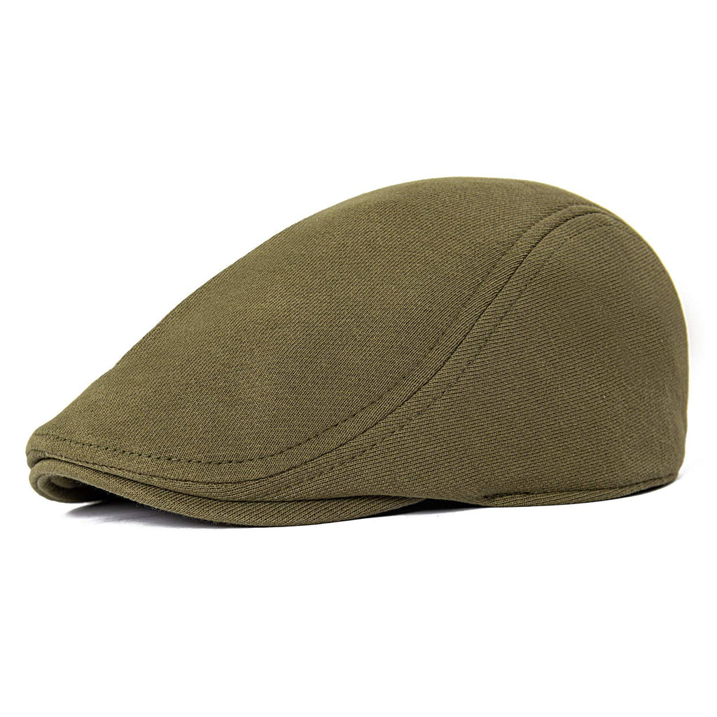 FEINION Men Cotton Newsboy Cap Soft Fit Cabbie Hat