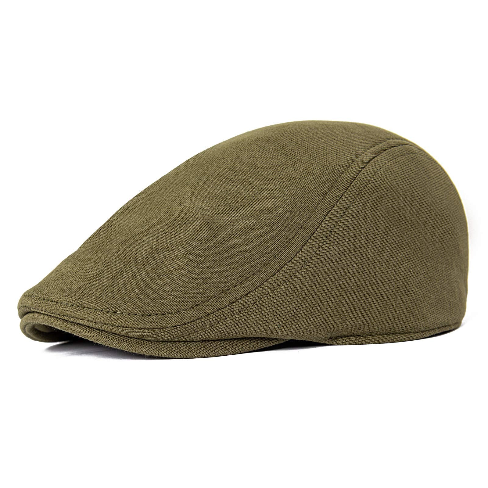 FEINION Men Cotton Newsboy Cap Soft Fit Cabbie Hat