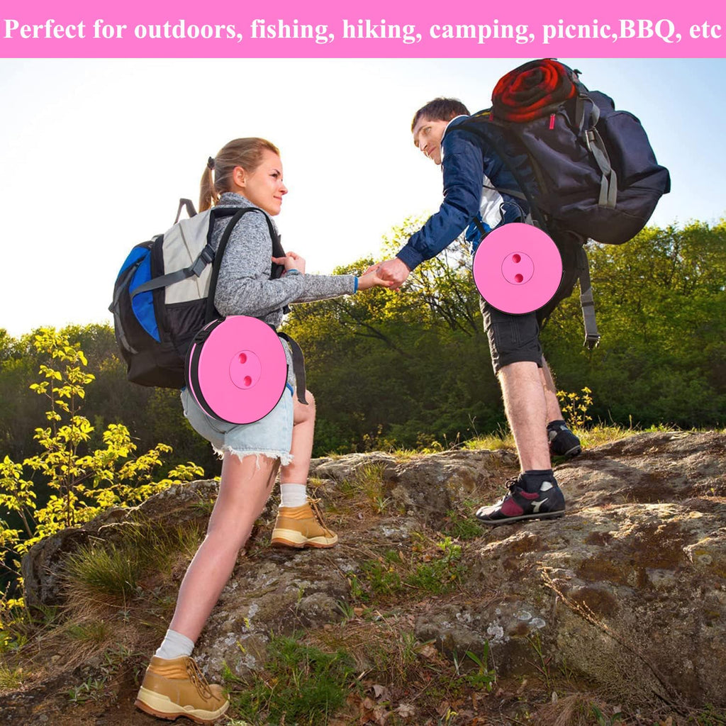 Fishboy Upgraded Collapsible Stool, 400lbs Max Weight, Lightweight But Sturdy, Portable Retractable Folding Telescoping Foldable Camping Stool for Adults Outdoor Fishing Hiking BBQ