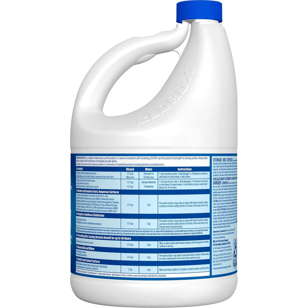 Clorox Disinfecting Bleach, 121 Fluid Ounces (Package May Vary)