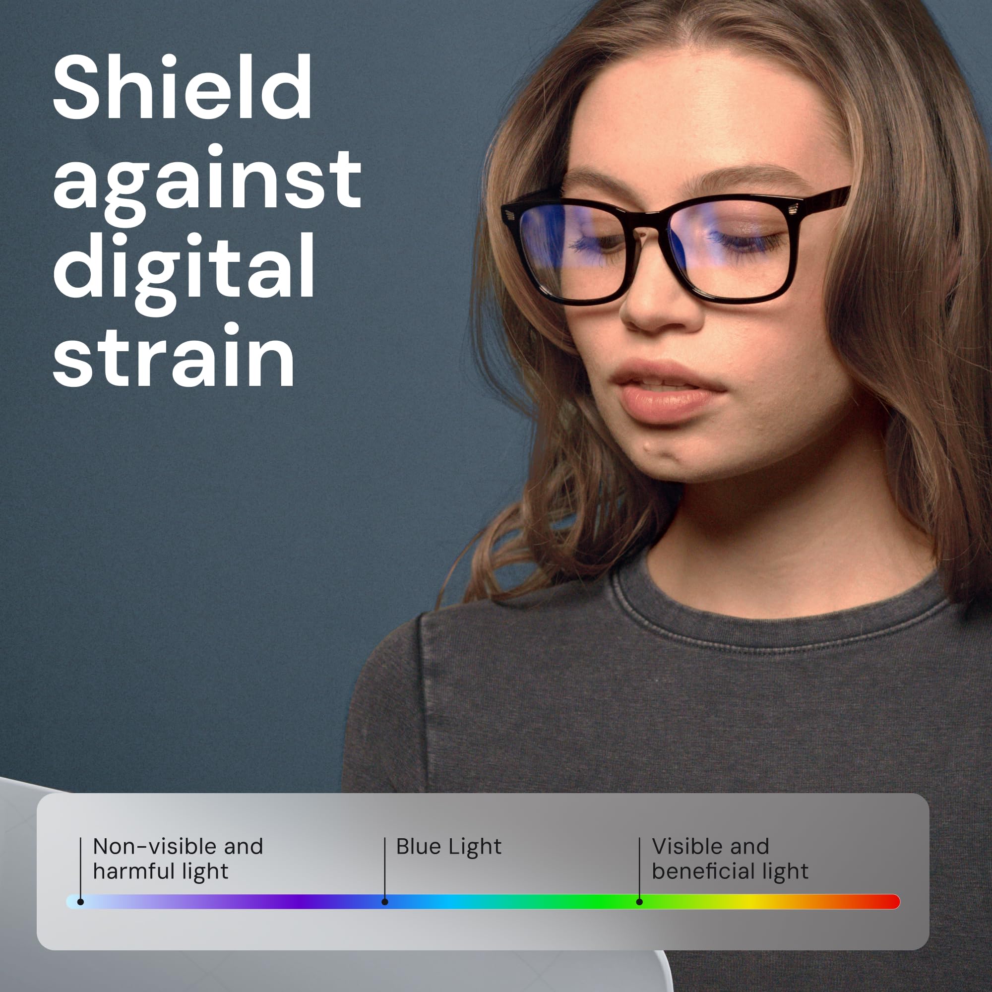 Gaoye Transparent, Clear Blue Light Glasses for Computer & Gaming - Anti UV Ray Lenses, Scratch-Resistant & Comfort Fit