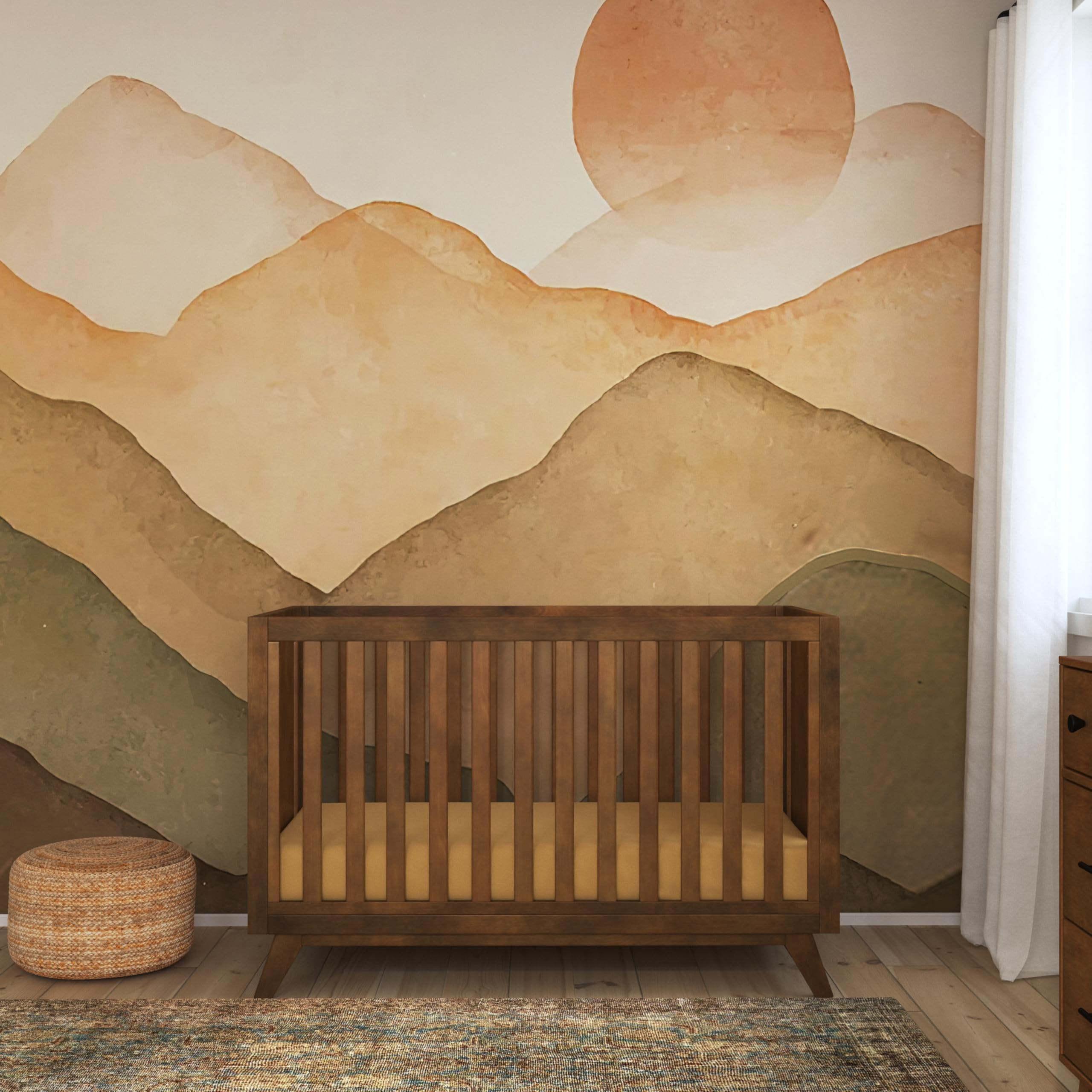 Davinci Otto 3-in-1 Convertible Crib in Walnut, Greenguard Gold Certified