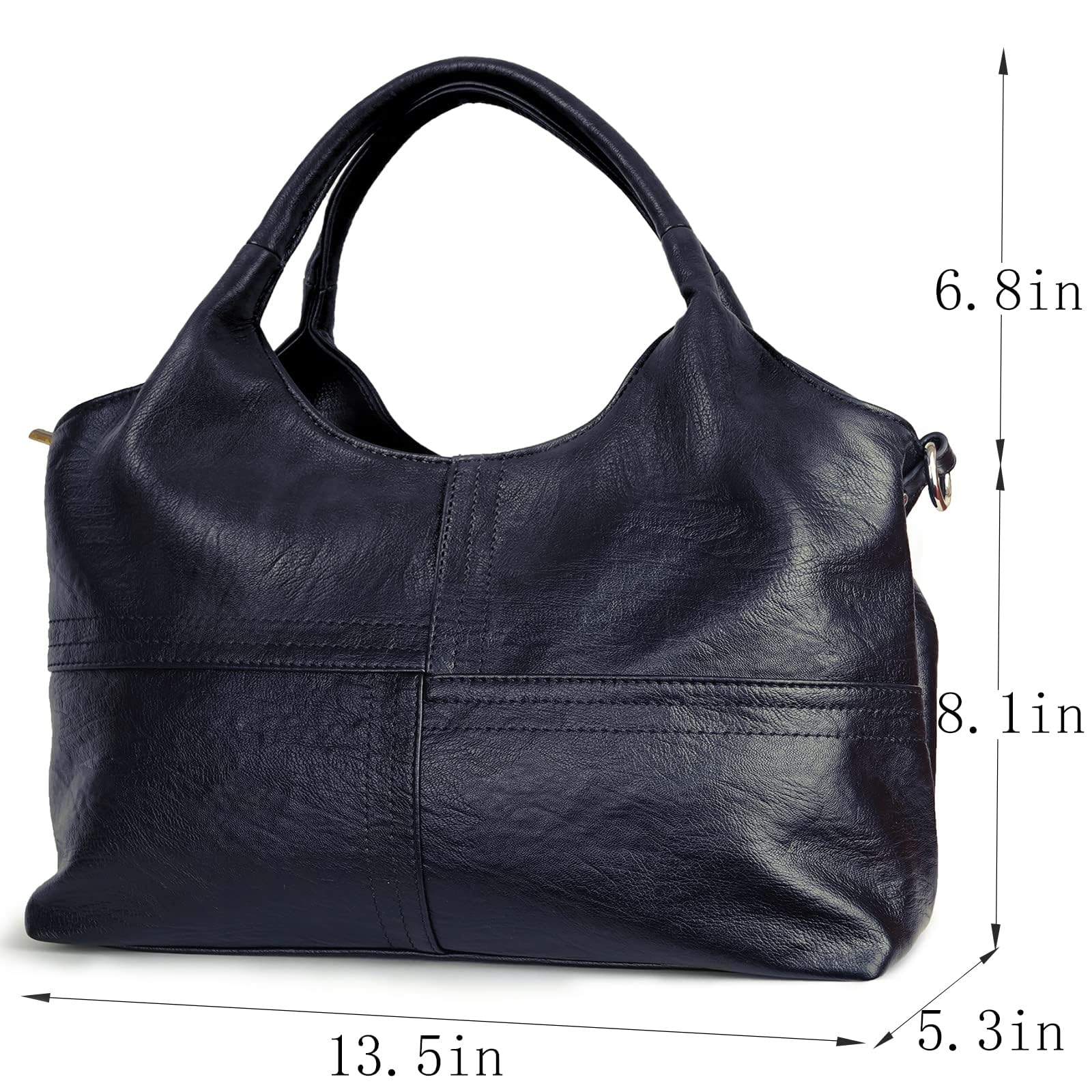 KOGTLA Medium Vegan Leather Purses for Women with Detachable Satchel Strap, Ladies Handbags, Tote Hobo Bags with Two-Handle