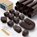 3'' x 9Ft Mini Split Line Set Cover with Flexible Duct, Upgrade PP Decorative Minisplit Lineset Cover Kit, Line Hide for Mini Split, Air Conditioner, Central AC, HVAC and Heat Pumps, Brown