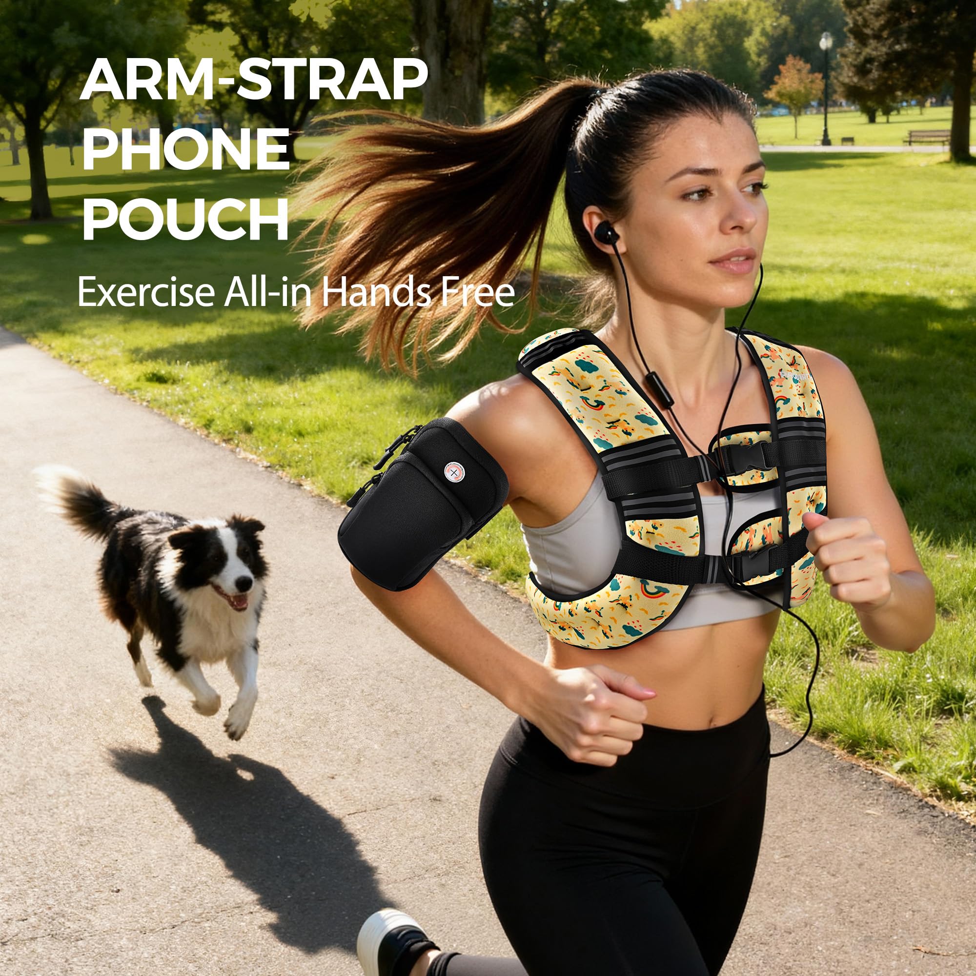PACEARTH Weighted Vest,6lb/8lb/10lb/12lb/16lb/20lb/25lb/30lb Weight Vest with Reflective Stripe, Body Weight Vests for Women, Men, Weight Loss Workout, Strength Training, Running, Walking, Jogging