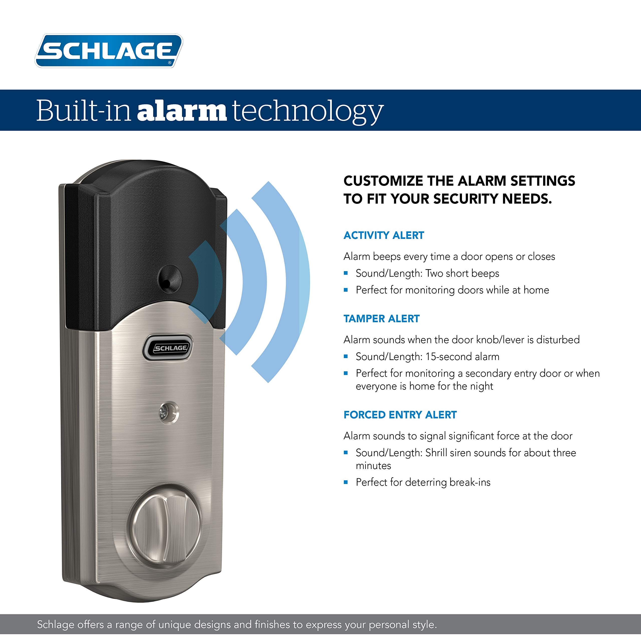 Schlage Connect Smart Deadbolt Lock with Touchscreen Keypad, Keyless Front Door Entry, Z-Wave Plus Compatible, Aged Bronze, BE469ZP CEN 716