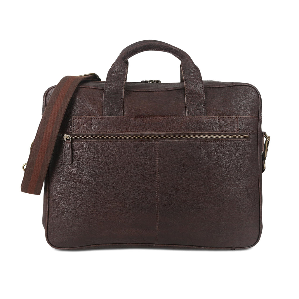 Leather briefcase 18 Inch Laptop Messenger Bags for Men and Women Best Office briefcase Satchel Bag (Black)