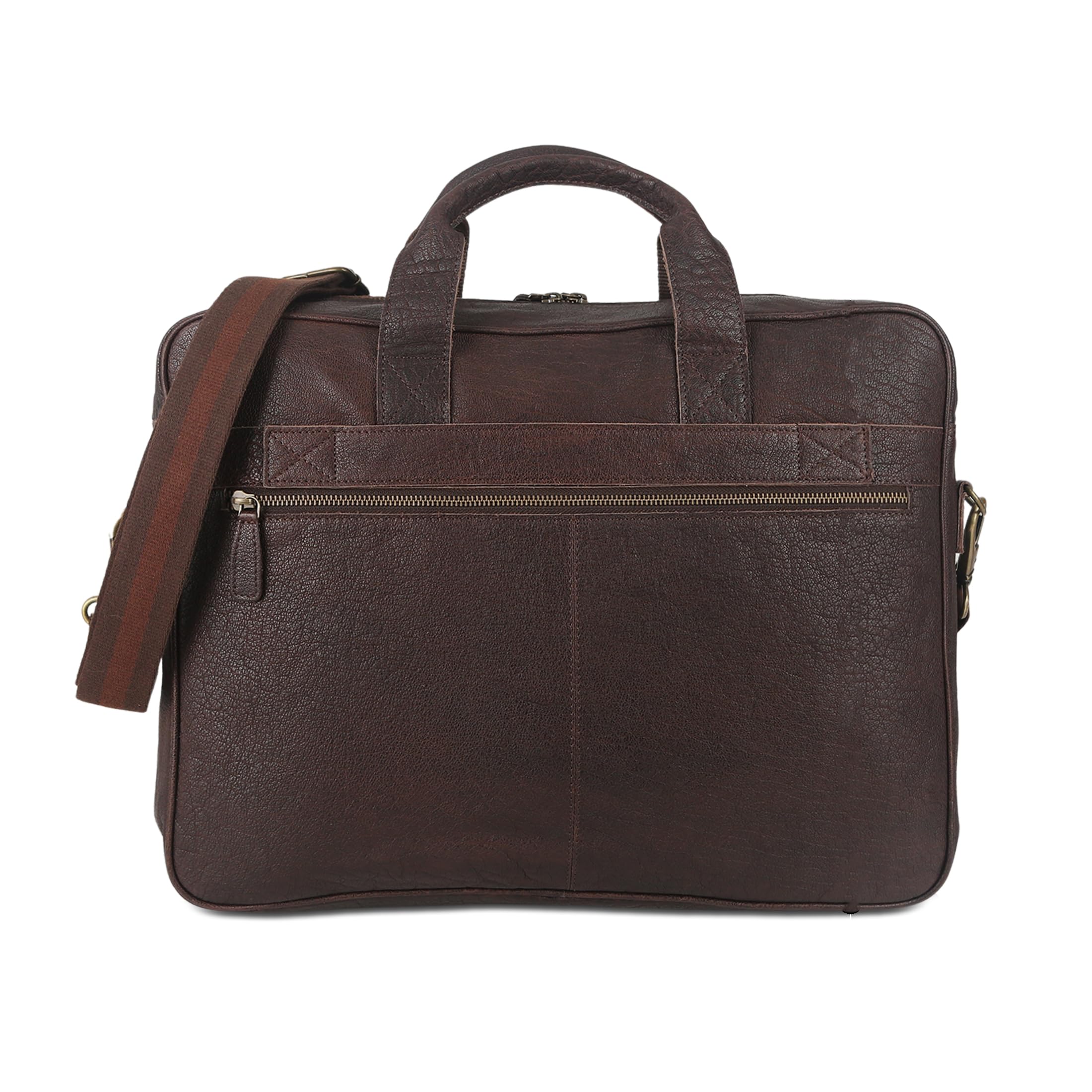 Leather briefcase 18 Inch Laptop Messenger Bags for Men and Women Best Office briefcase Satchel Bag (Black)