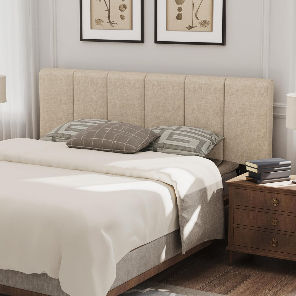 HAOBO Home Upholstered Headboards Foldable Queen/Full Linen Panels with Height Adjustments