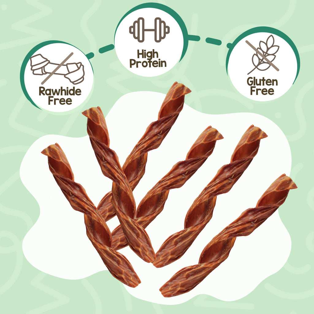 Nature Gnaws Beef Gullet Chews for Small Dogs 4-5" (20 Count) - Natural Beef Jerky Stick Dog Chew Treats - Rawhide Free